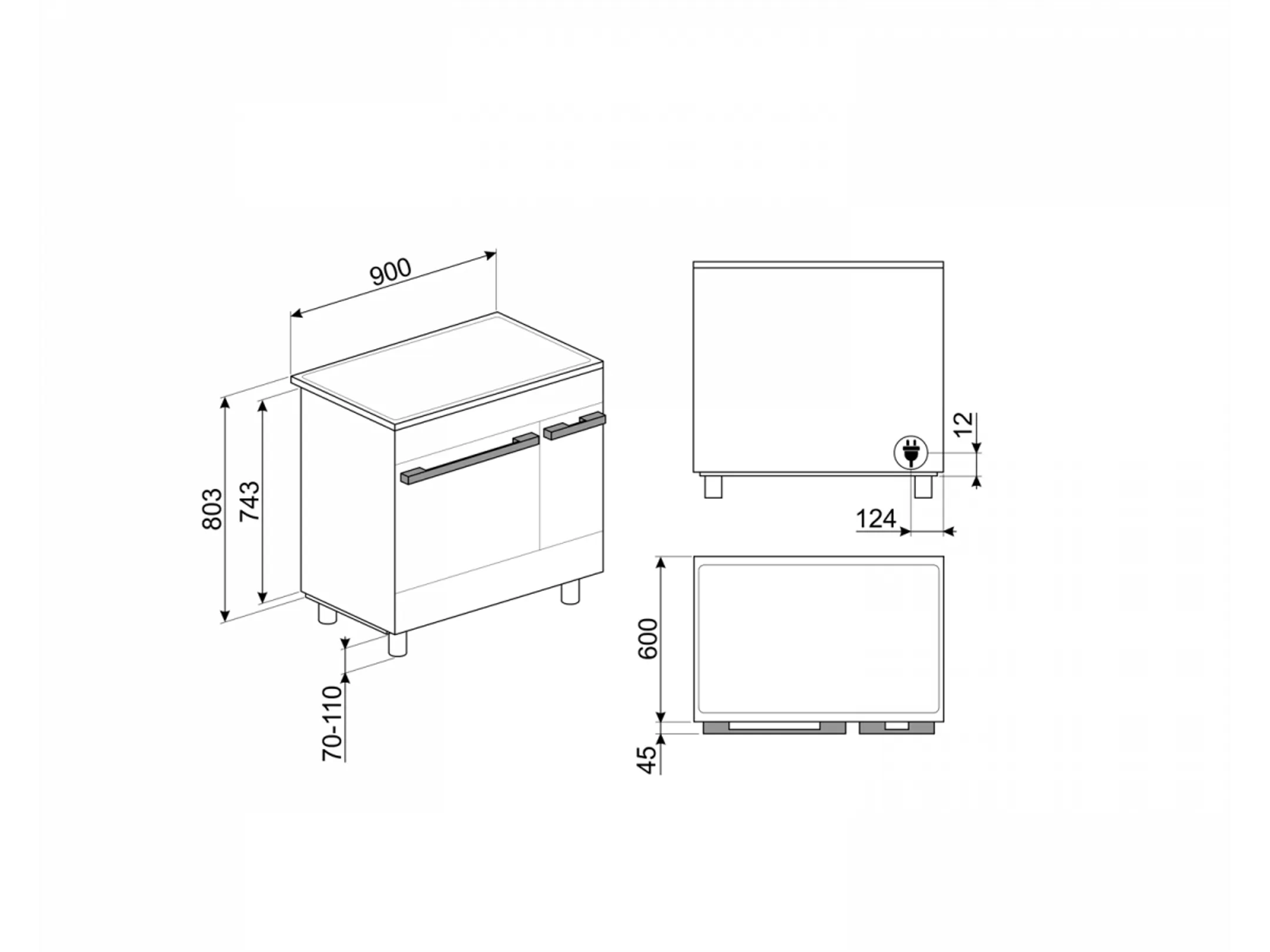 Smeg Cuisinière CPF92IMX image