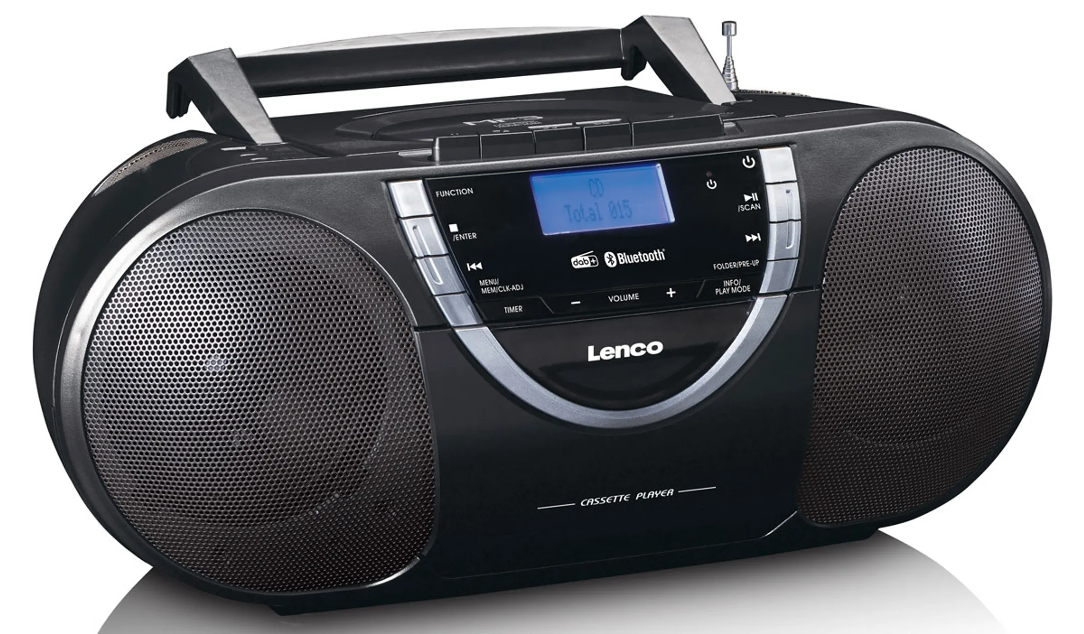Lenco Radio DAB+ portable avec lecteur CD et cassette - SCD-6900BK - Noir image