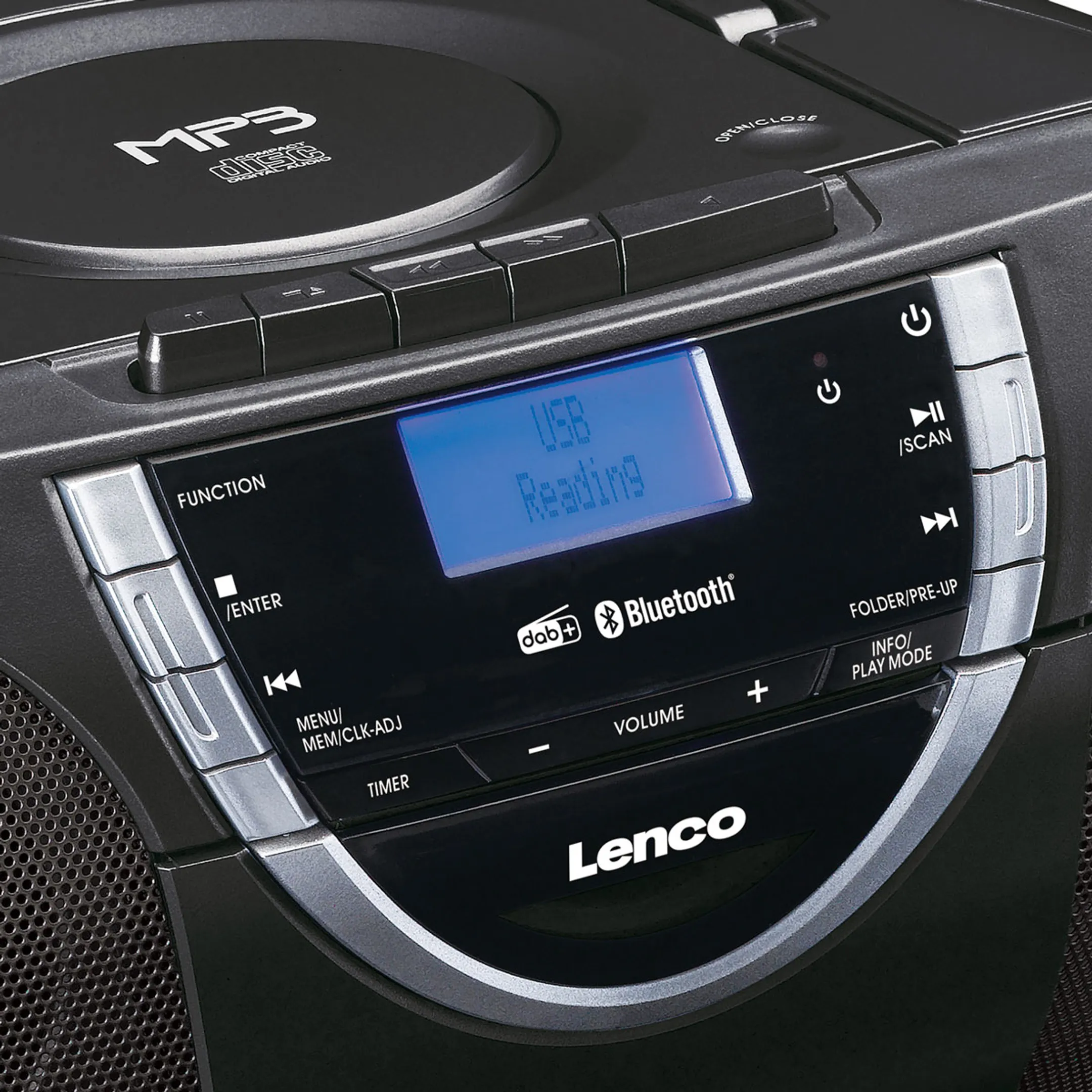Lenco Radio DAB+ portable avec lecteur CD et cassette - SCD-6900BK - Noir image