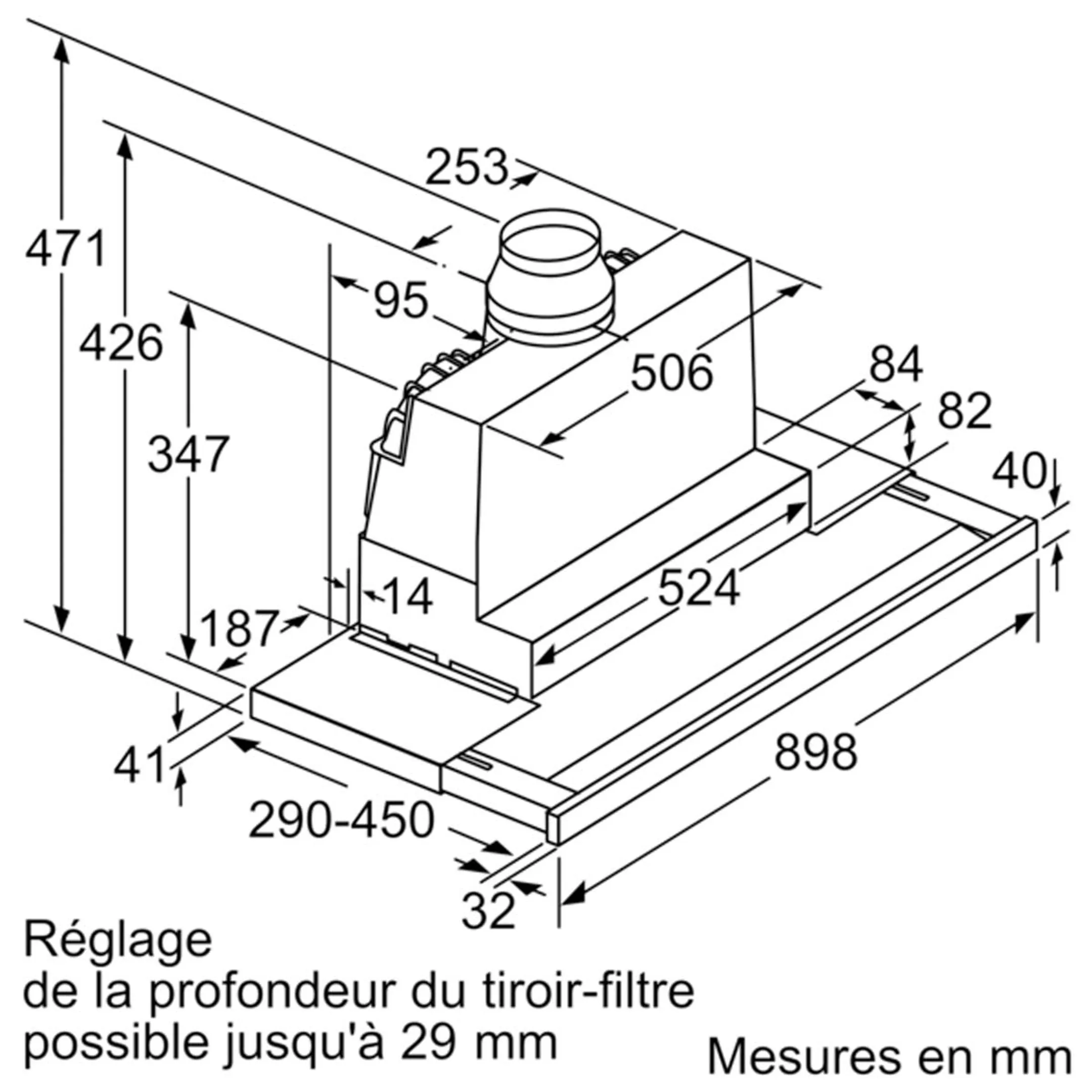 Bosch Telescopische dampkap DFS097K51 image