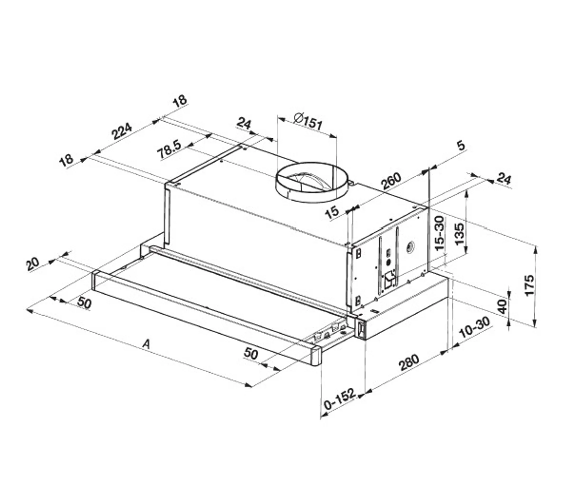 Beko Hotte télescopique CTB6407X image