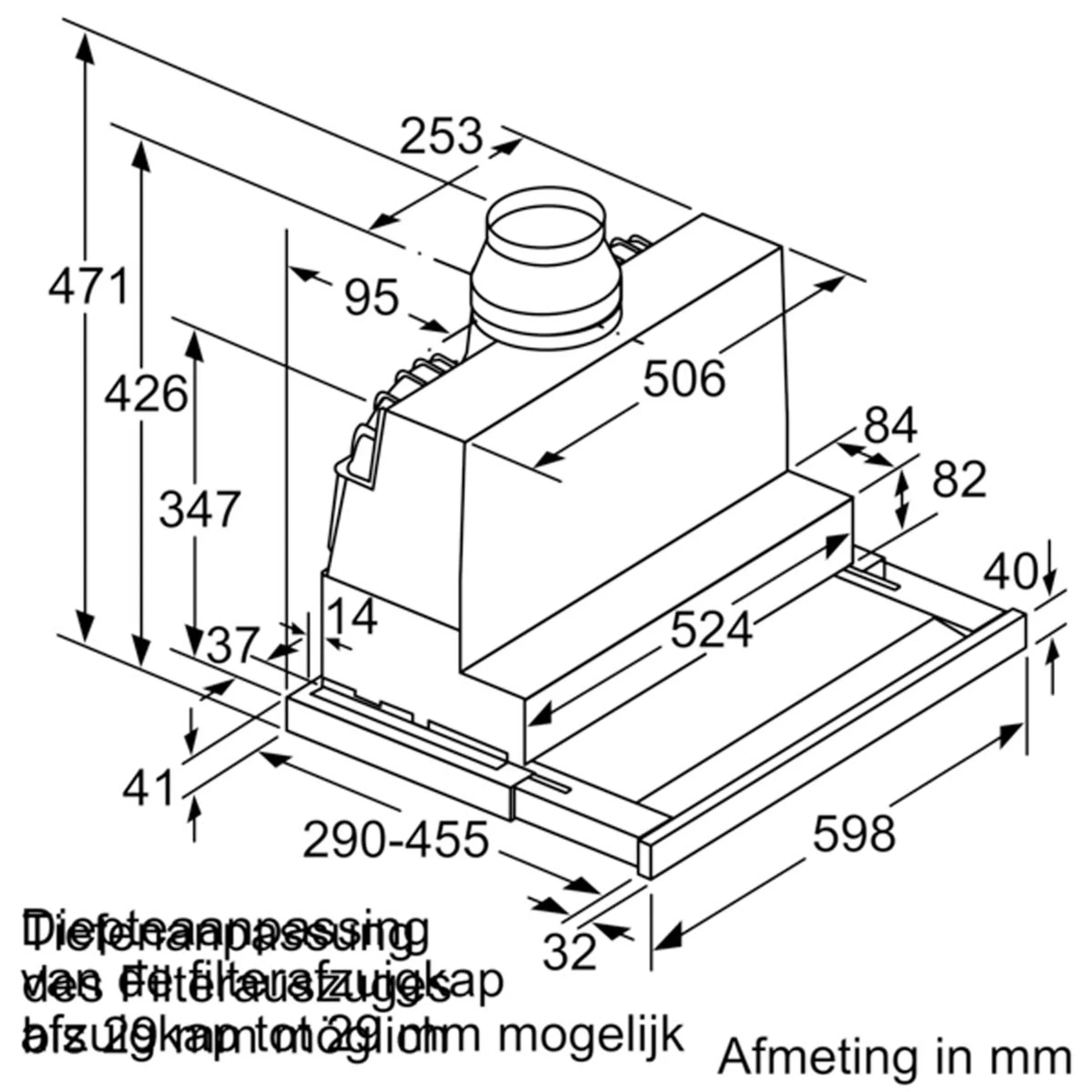 Bosch Telescopische dampkap DFS067K51 image