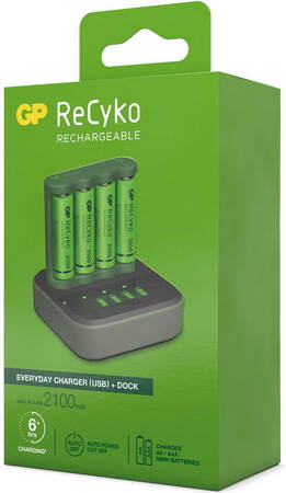 Chargeur USB B421 avec station de charge + 4x AA - 2.100 mAh