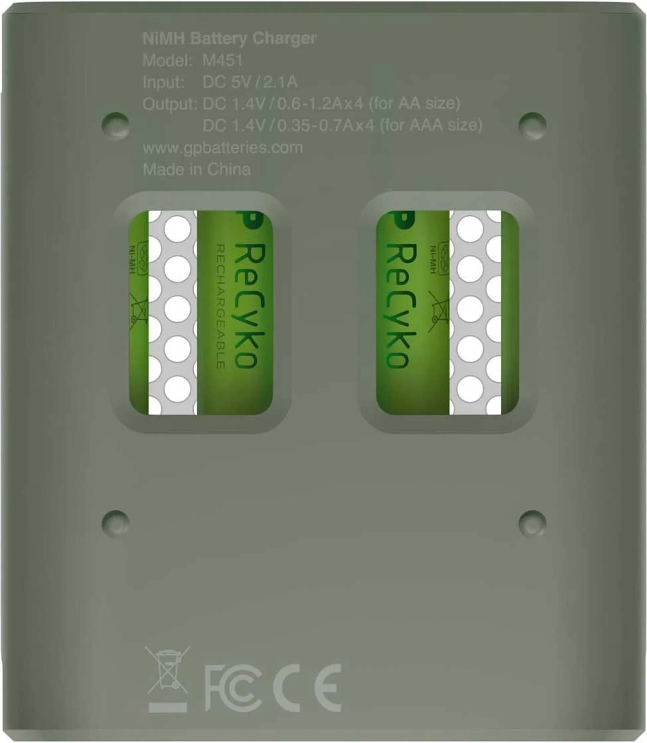 GP Chargeur USB M451 + 4x AAA - 950 mAh image