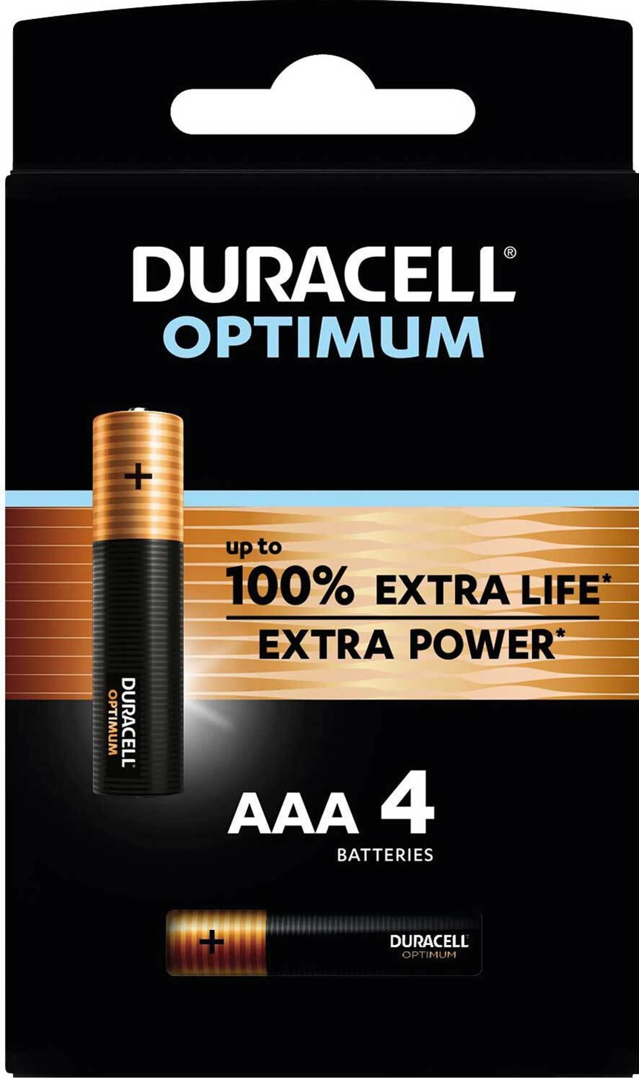 Duracell Piles AAA Optimum - 4 pièces image