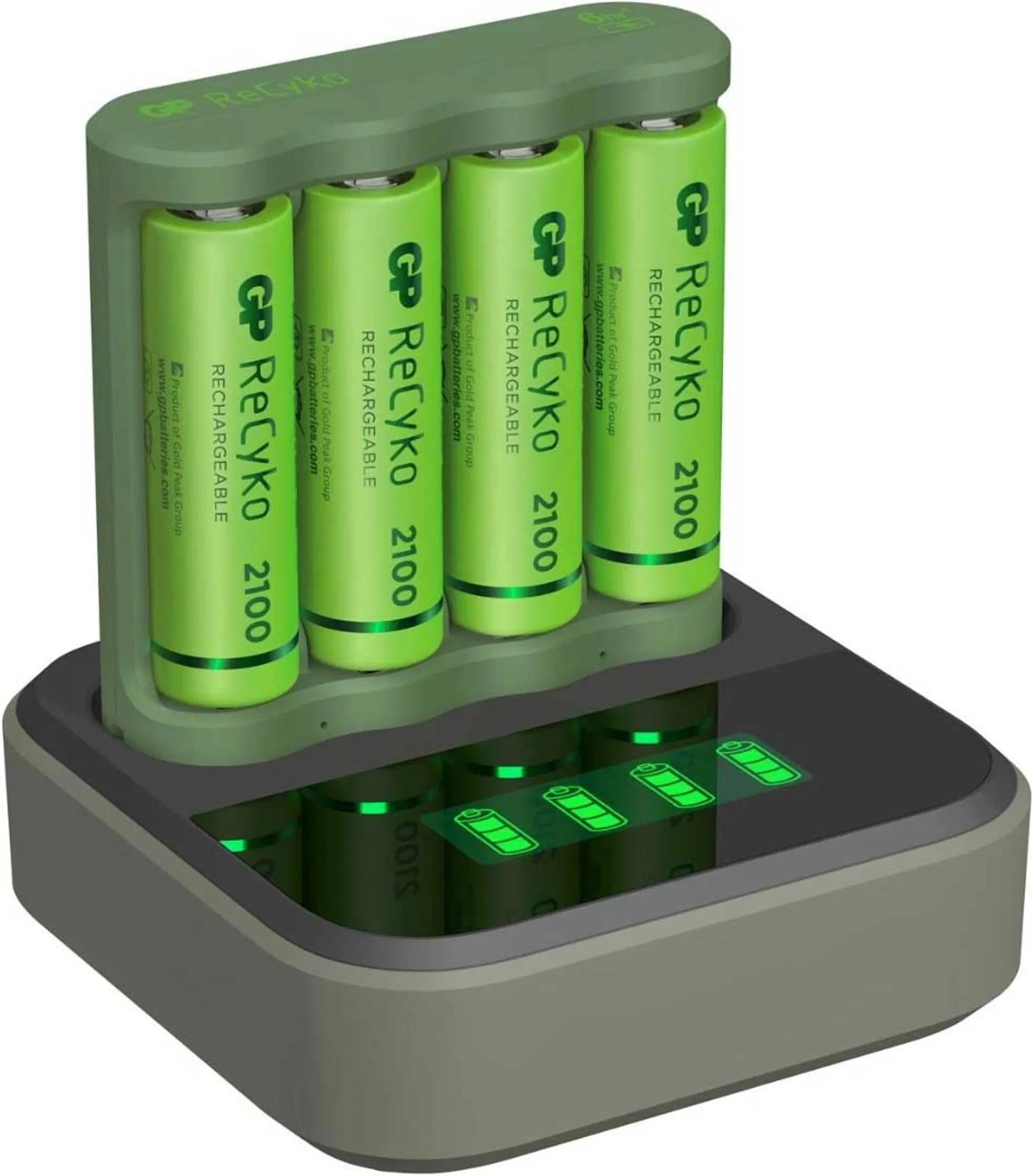 GP Chargeur USB B421 avec station de charge + 4x AA - 2.100 mAh image