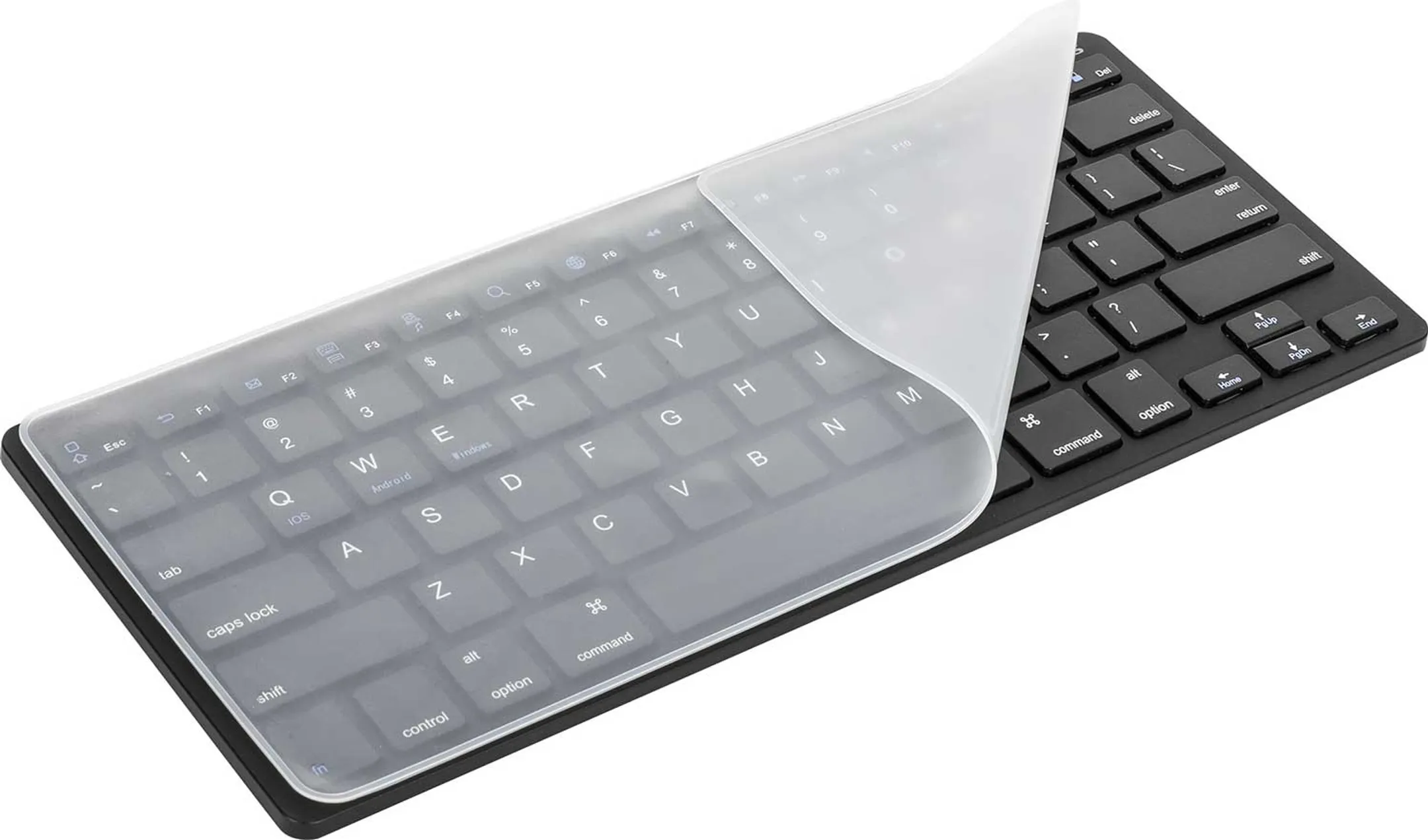 Silicone toetsenbordcover tot 29 cm of 12,1 inch