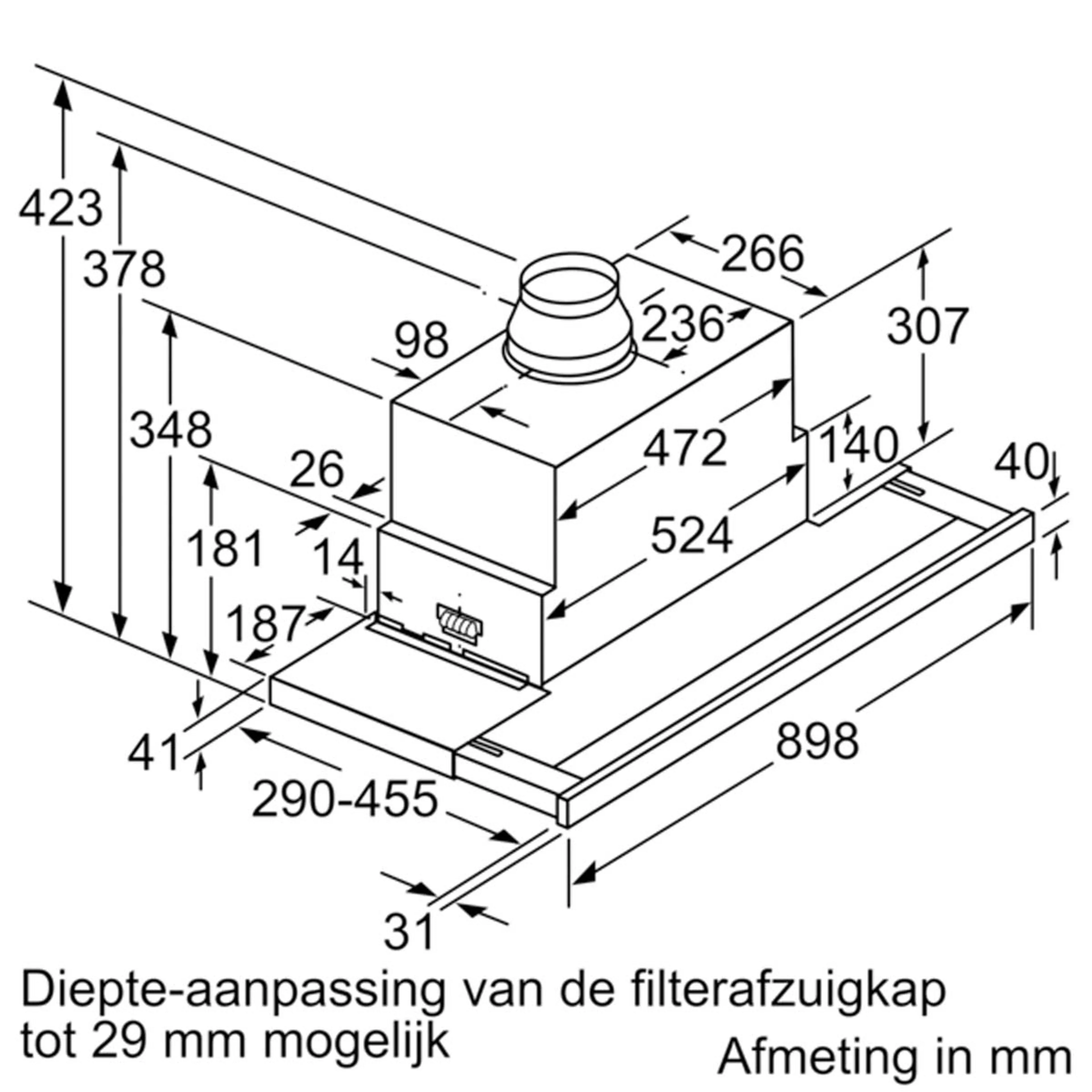 Siemens Telescopische dampkap LI99SA684 image