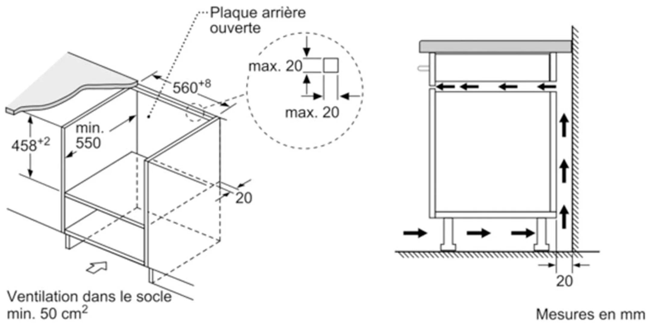 Bosch Four micro-ondes encastrable CMA583MS0 avec air pulsé image