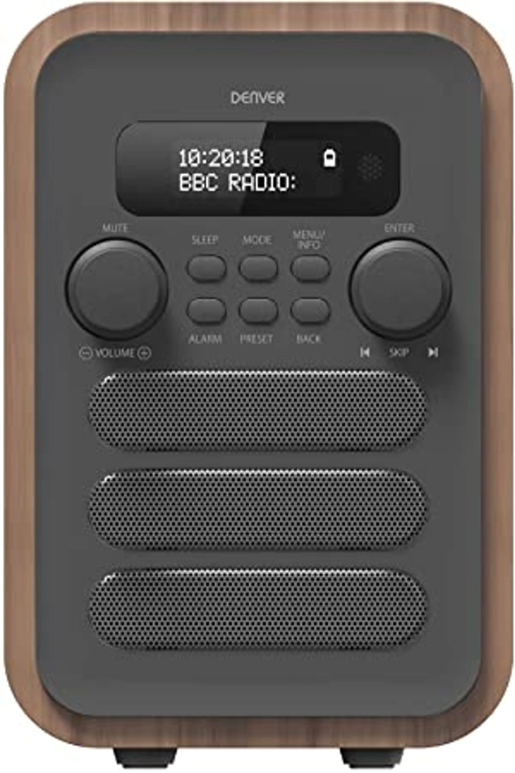 DAB+ torenradio met afstandsbediening - DAB-48 - Bruin