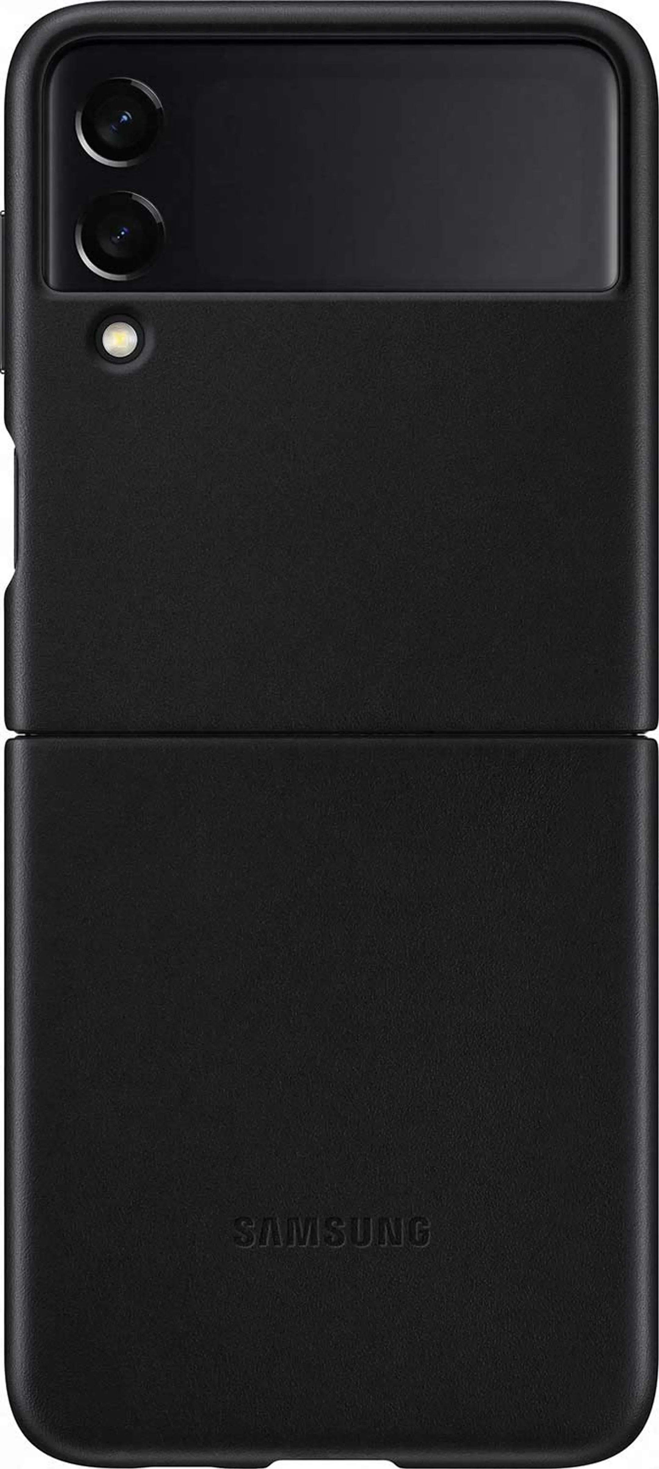 Samsung Leather cover voor Galaxy Z Flip3 5G - Black image