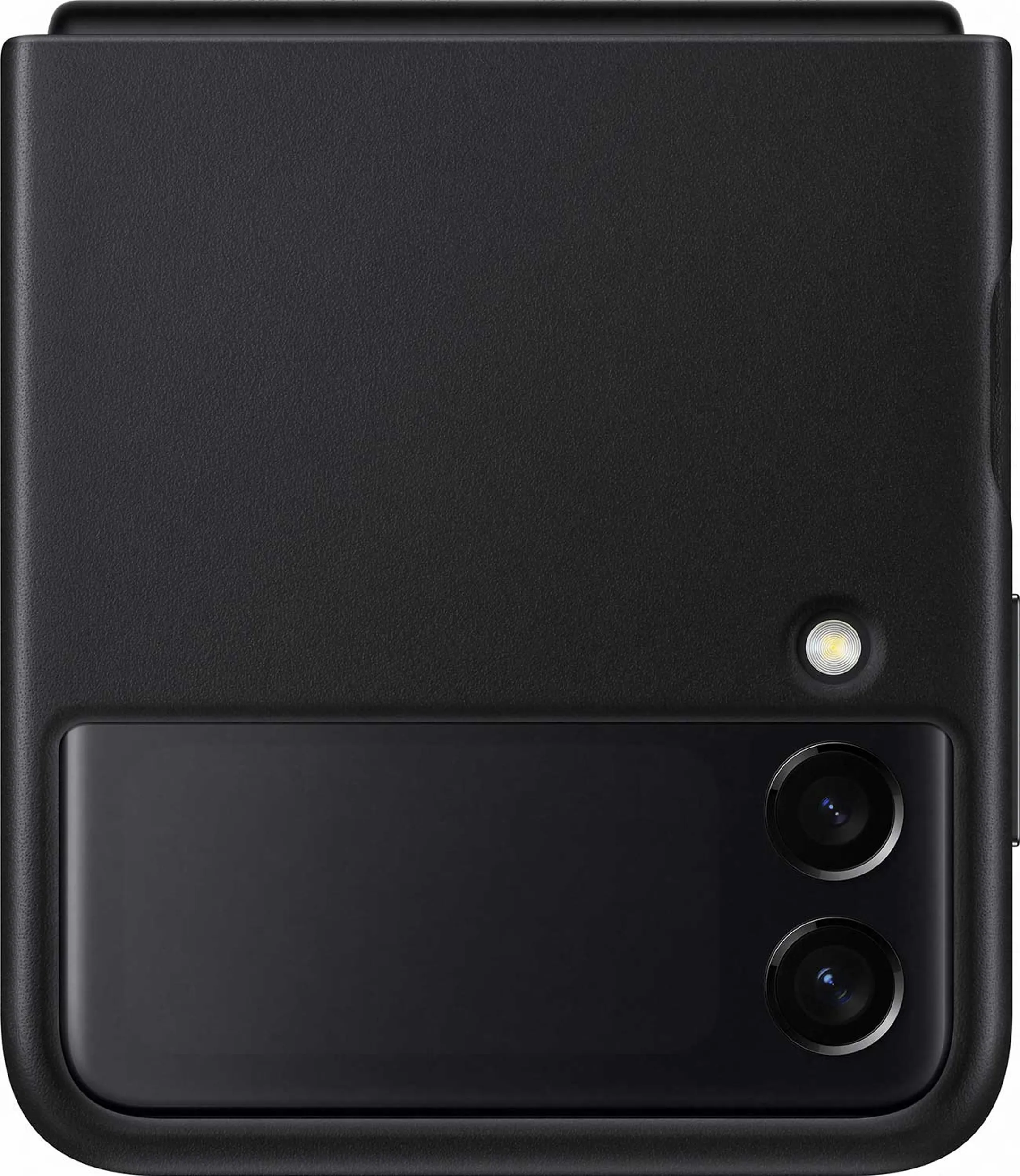 Leather cover voor Galaxy Z Flip3 5G - Black