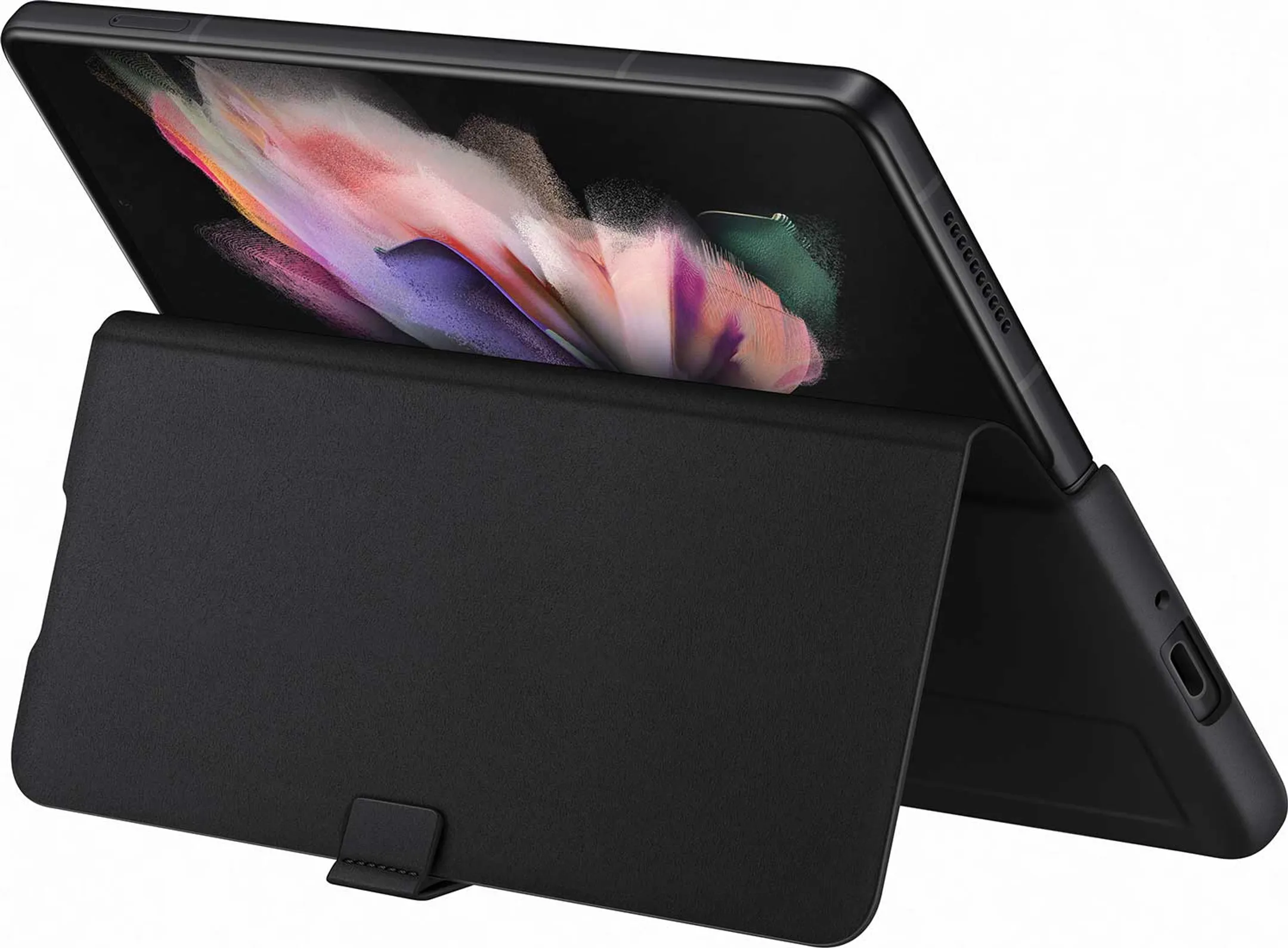 Samsung Leather flipcover voor Galaxy Z Fold3 5G - Black image