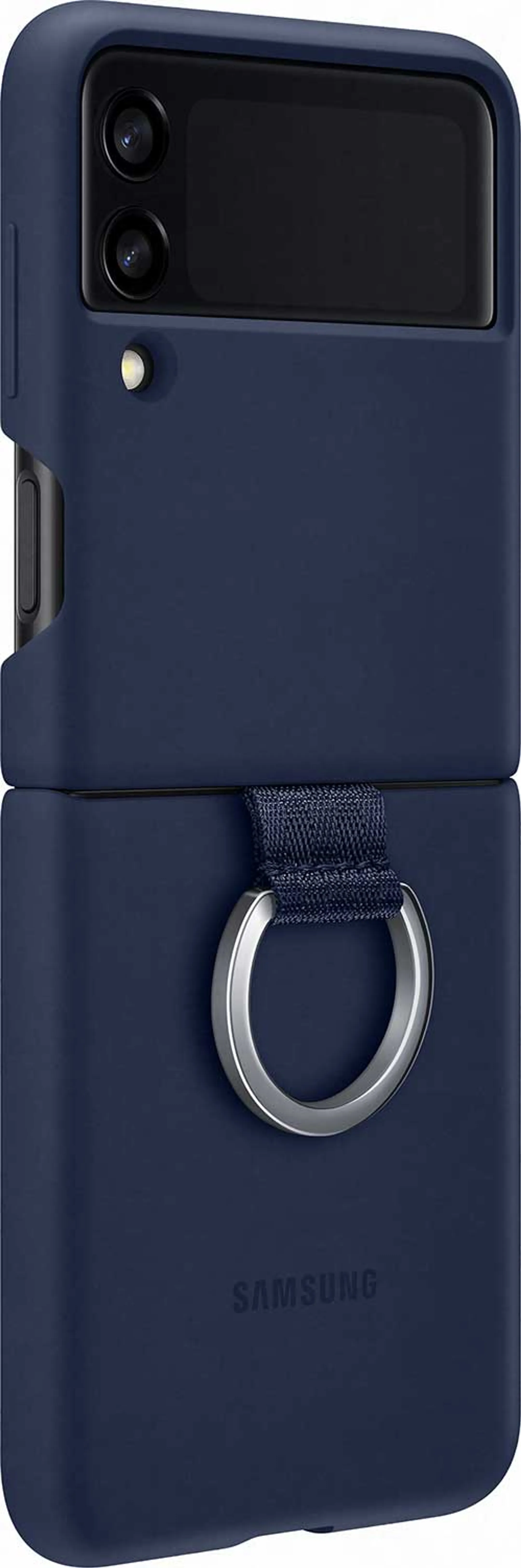 Samsung Silicone cover avec anneau pour Galaxy Z Flip3 5G - Navy image