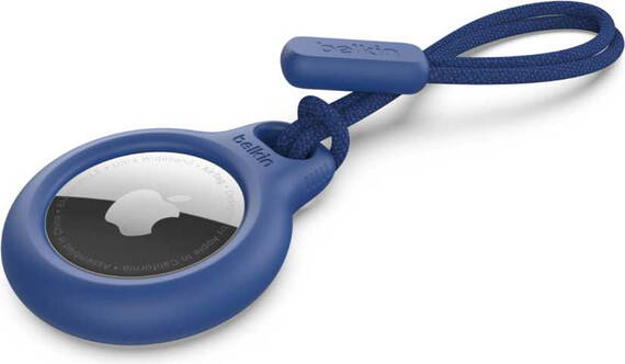 Coque avec cordon d'attache pour AirTag - Bleu