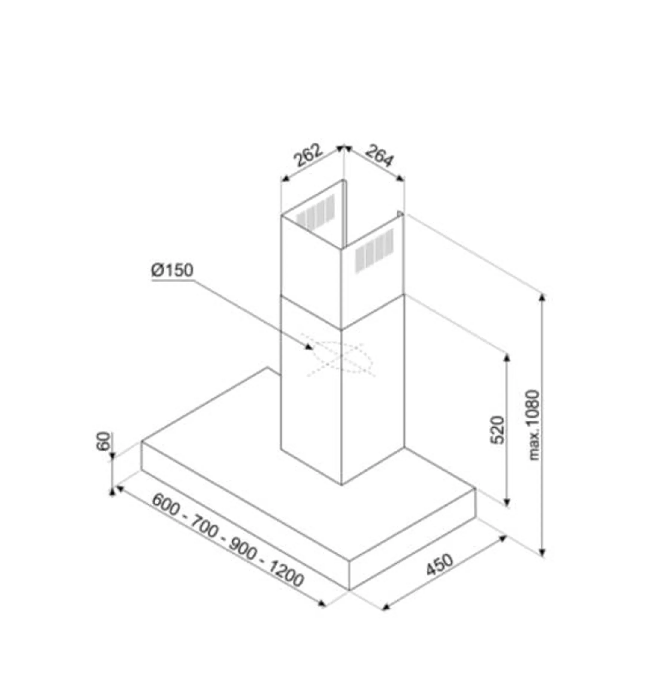 Smeg Schouwdampkap KBT600XE image
