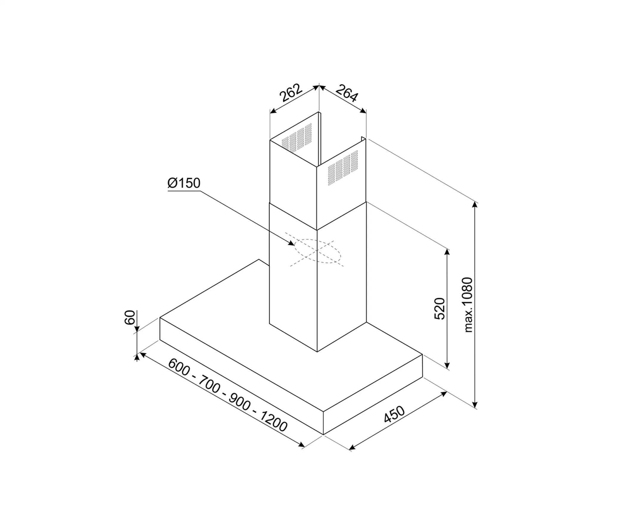 Smeg Schouwdampkap KBT600XE image