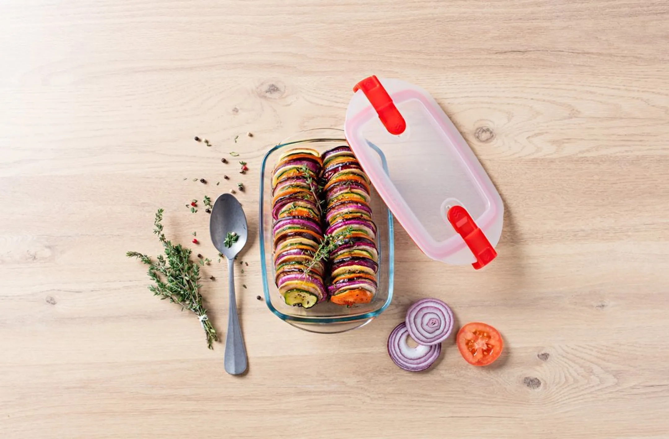 Pyrex Ovenschaal/bewaardoos - Rechthoekig - L 23 x B 15 cm x H 6 cm image