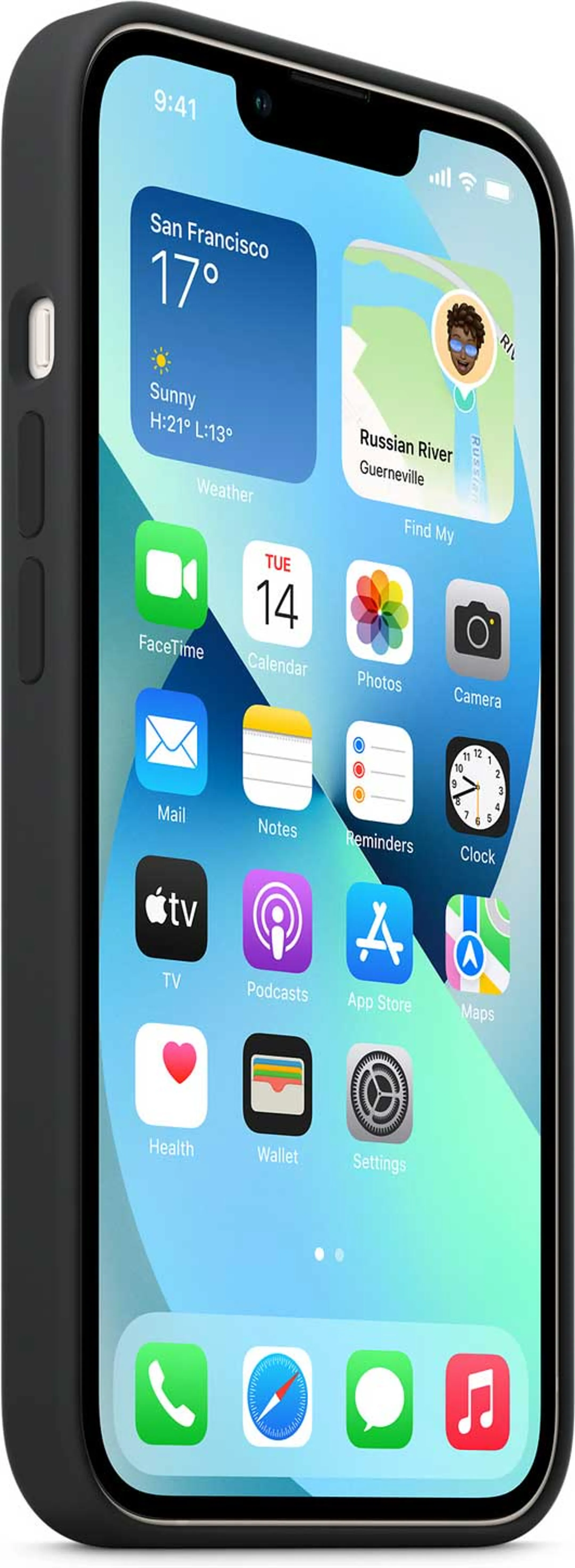 Apple Siliconen backcover met MagSafe voor iPhone 13 - Midnight image