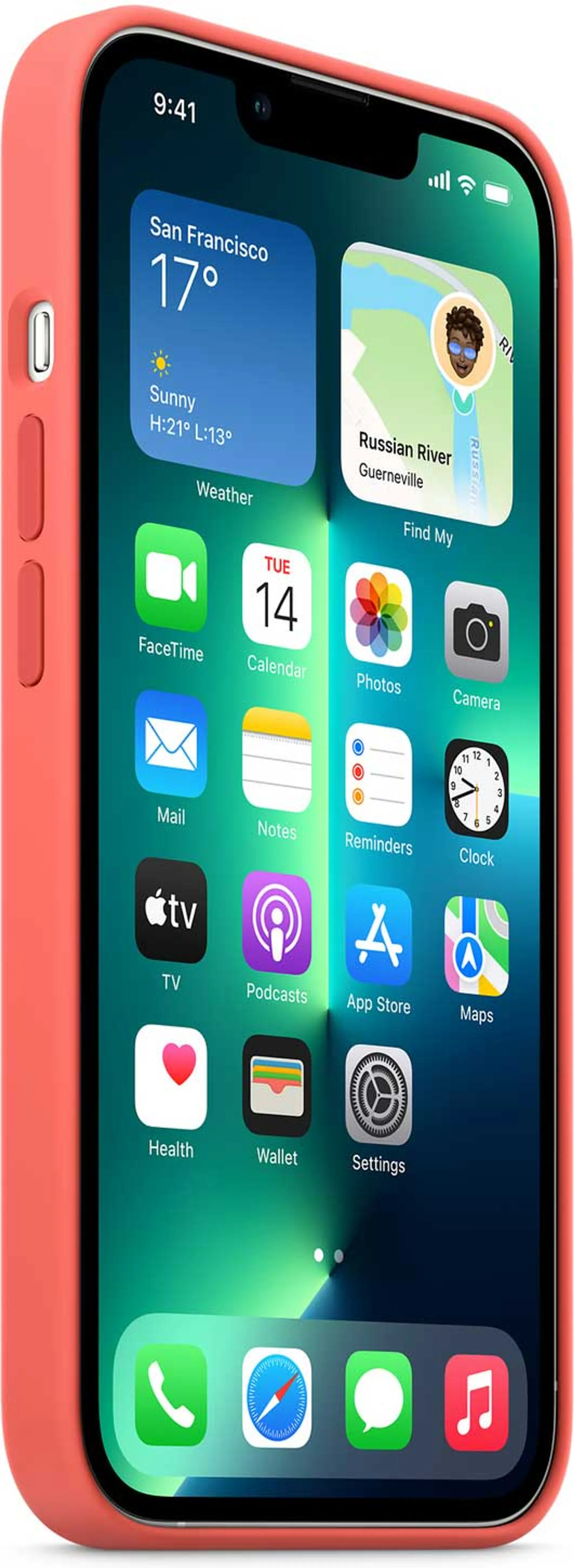 Apple Siliconen backcover met MagSafe voor iPhone 13 Pro - Pomelo image