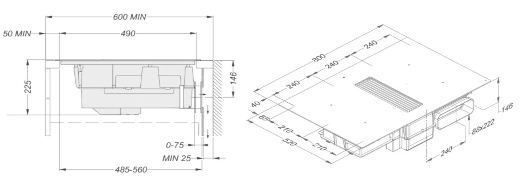 Novy Kookplaat met dampkap Easy Pro 1861 image