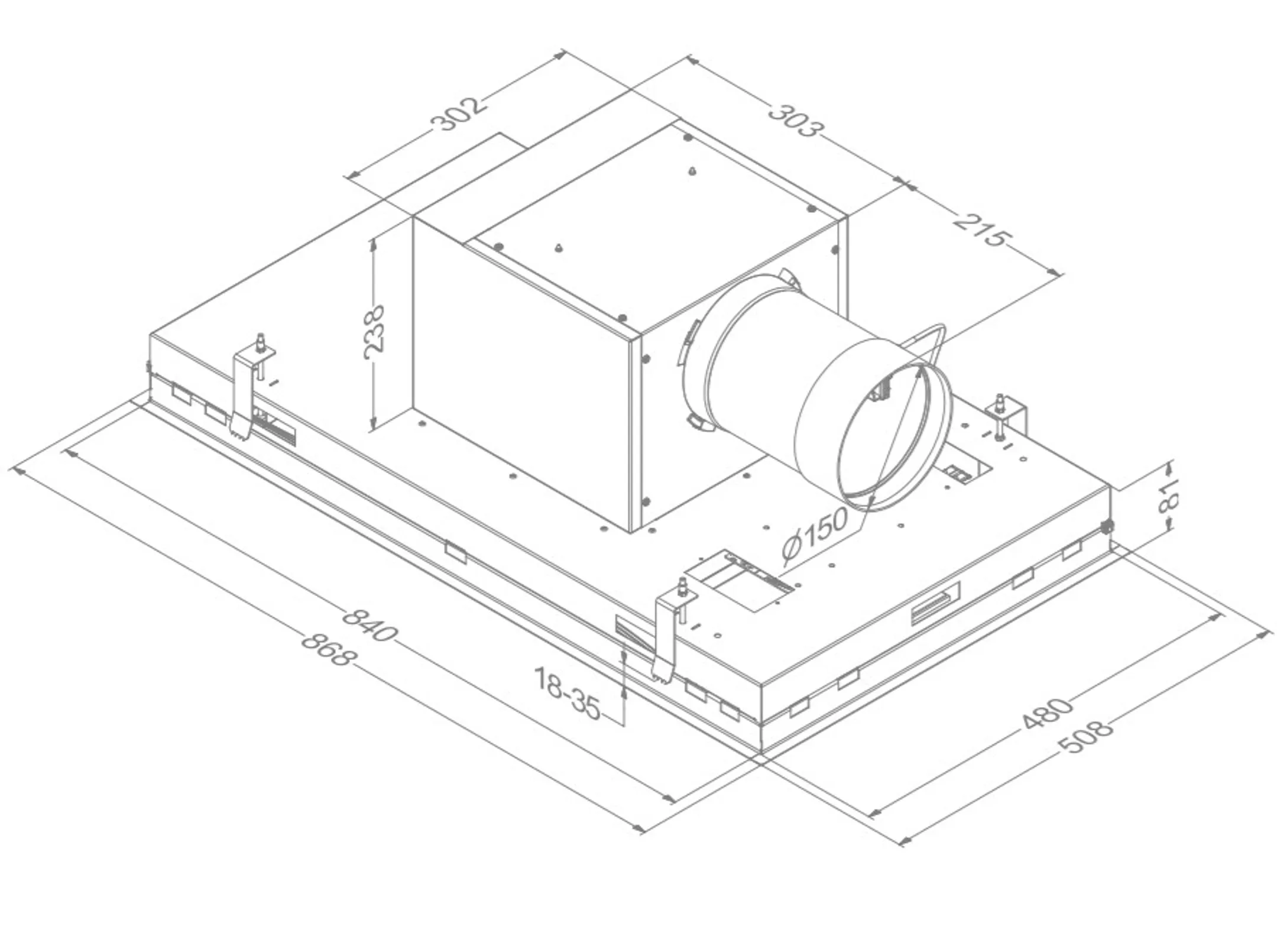 Plafonddampkap Pureline Pro 6931