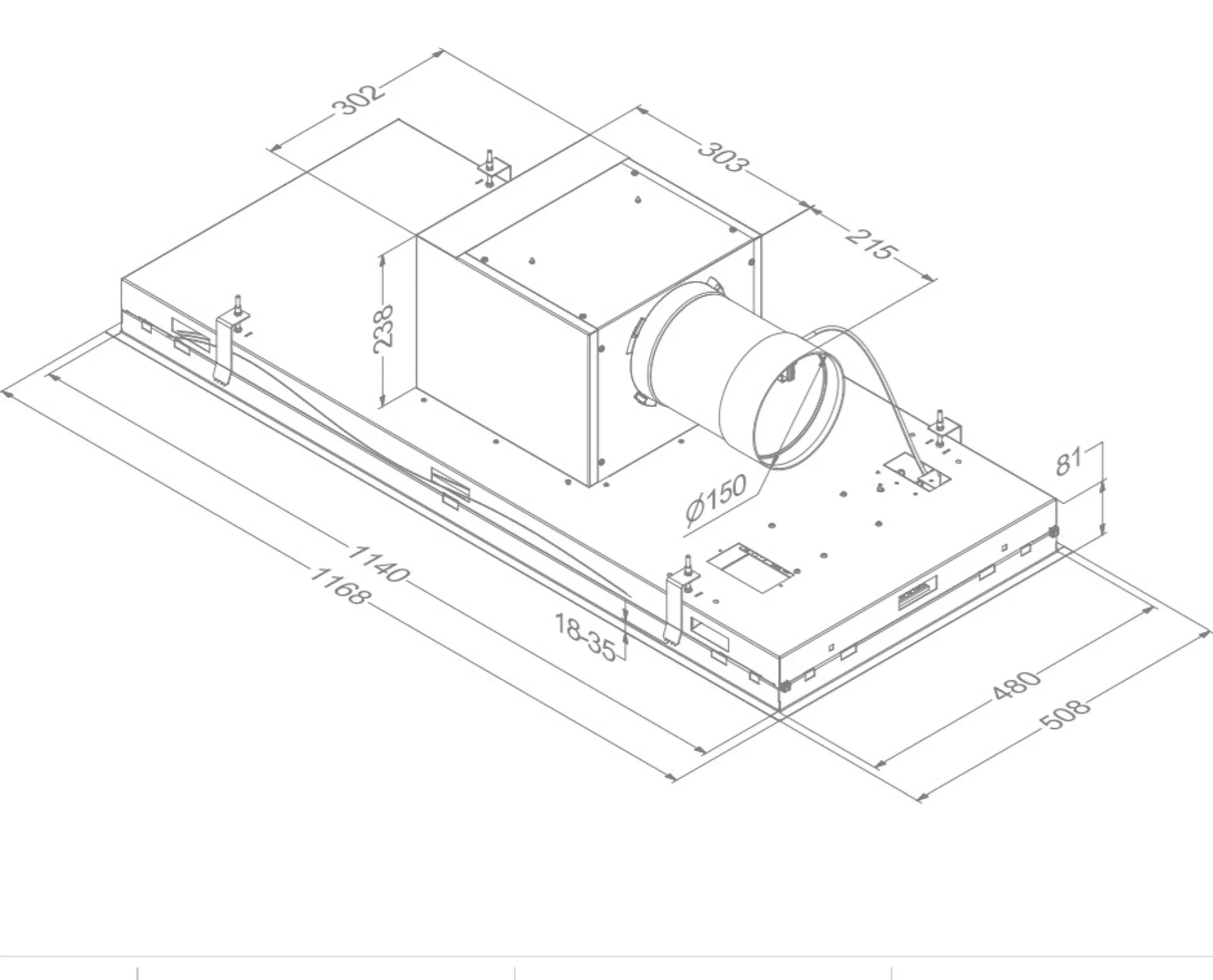 Plafonddampkap Pureline Pro 6940