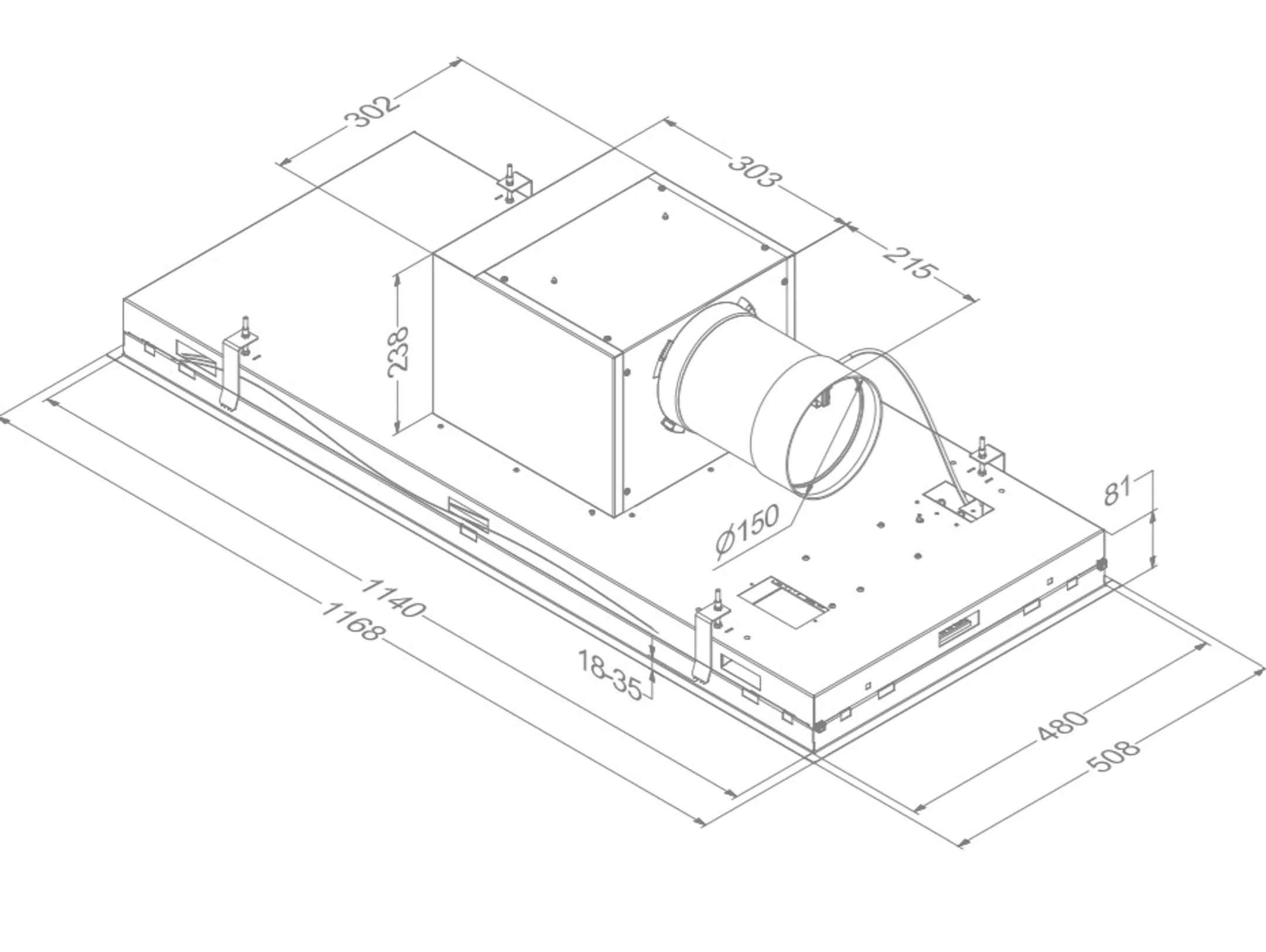 Plafonddampkap Pureline Pro 6941
