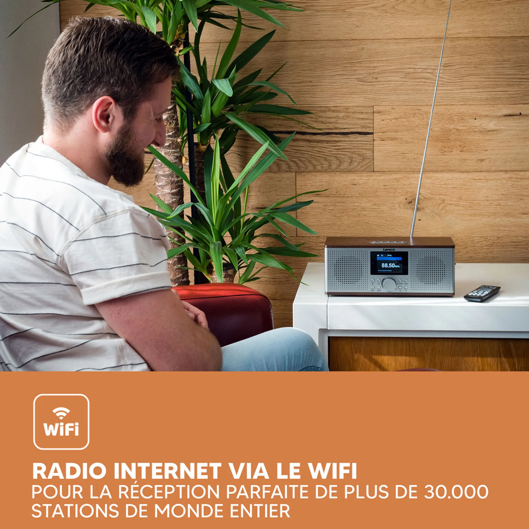 Lenco Internetradio met DAB+ - DIR-170 - Bruin image