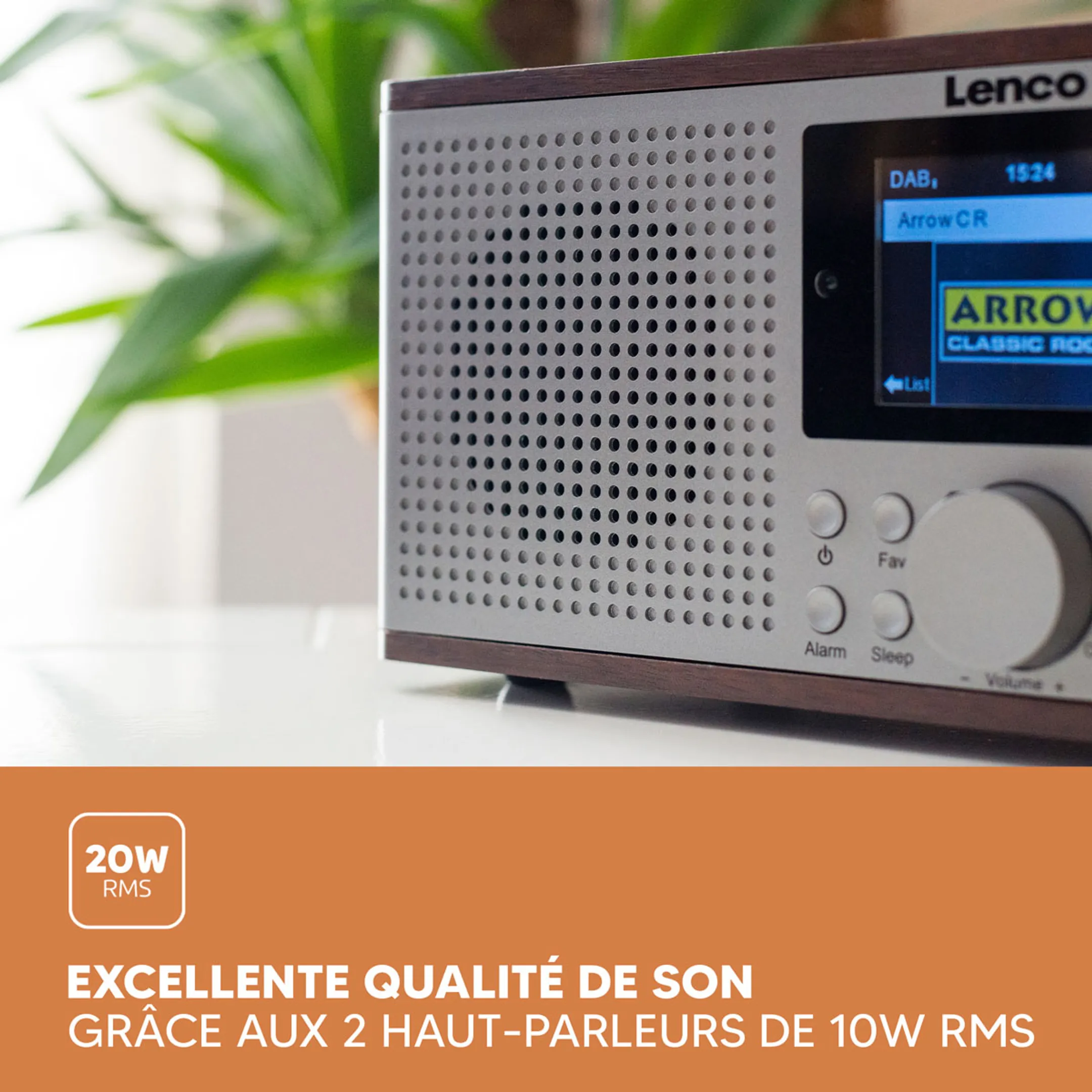 Lenco Internetradio met DAB+ - DIR-170 - Bruin image