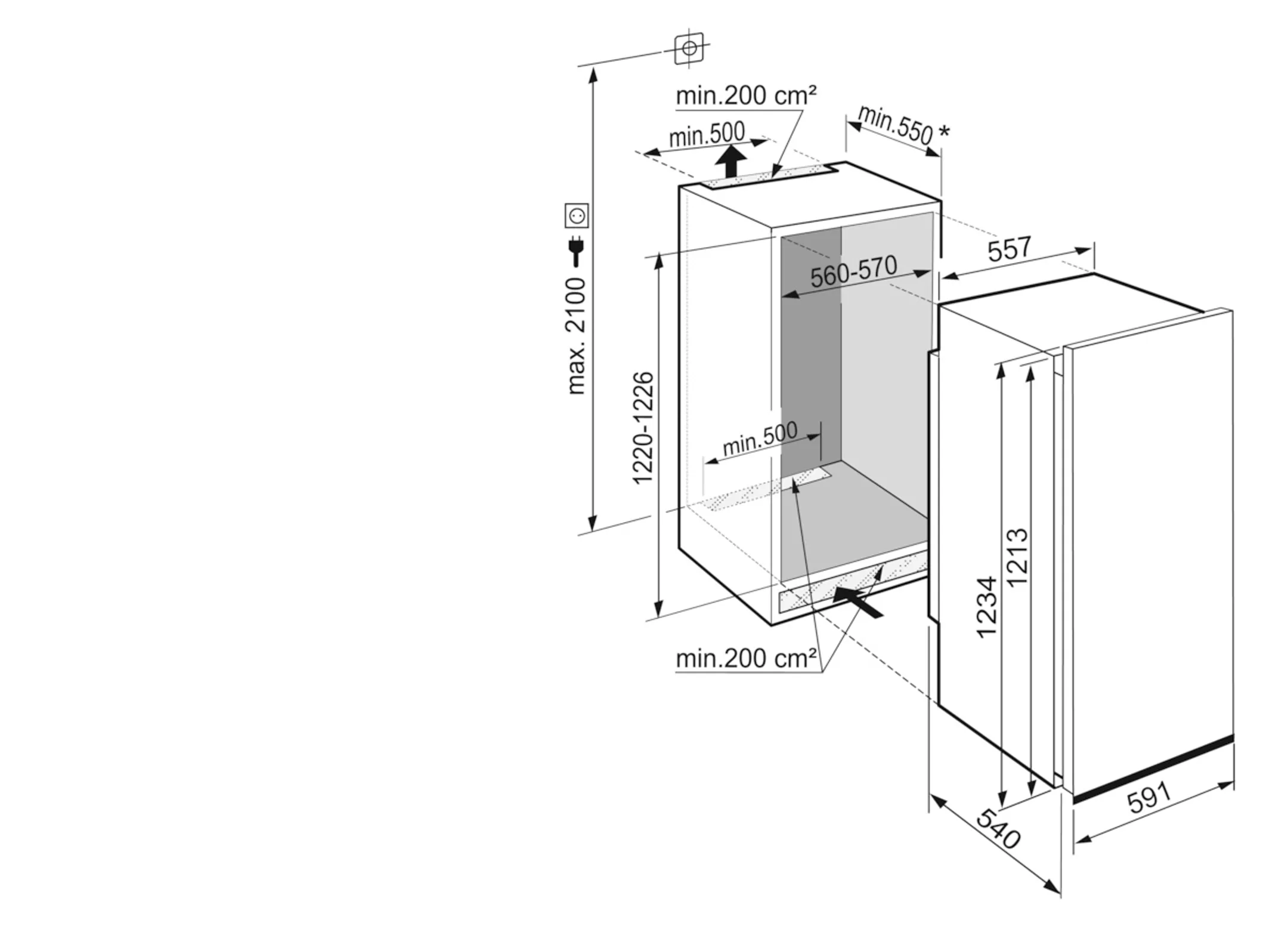 Liebherr Frigo encastrable DRe 4101 Pure image