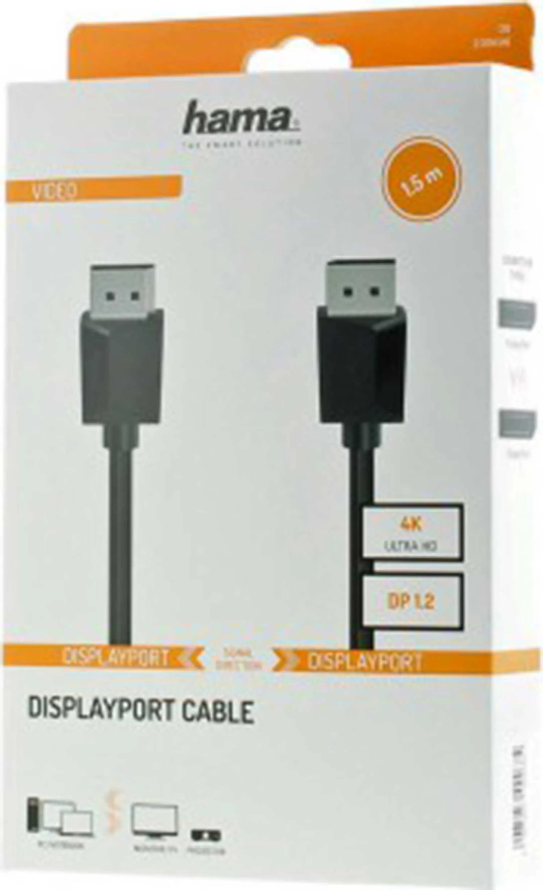 Hama Câble DisplayPort 1.2 - 1,5 m. image