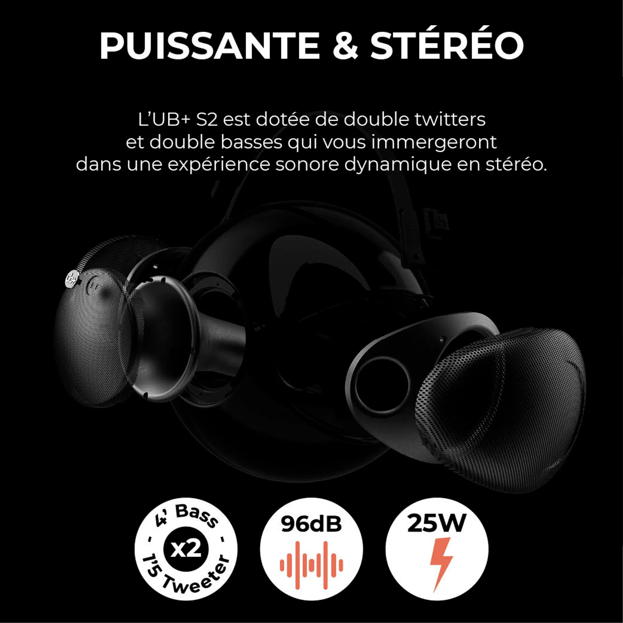 UB+ Enceinte Bluetooth Eupho S2 Alphorn - Blanc image