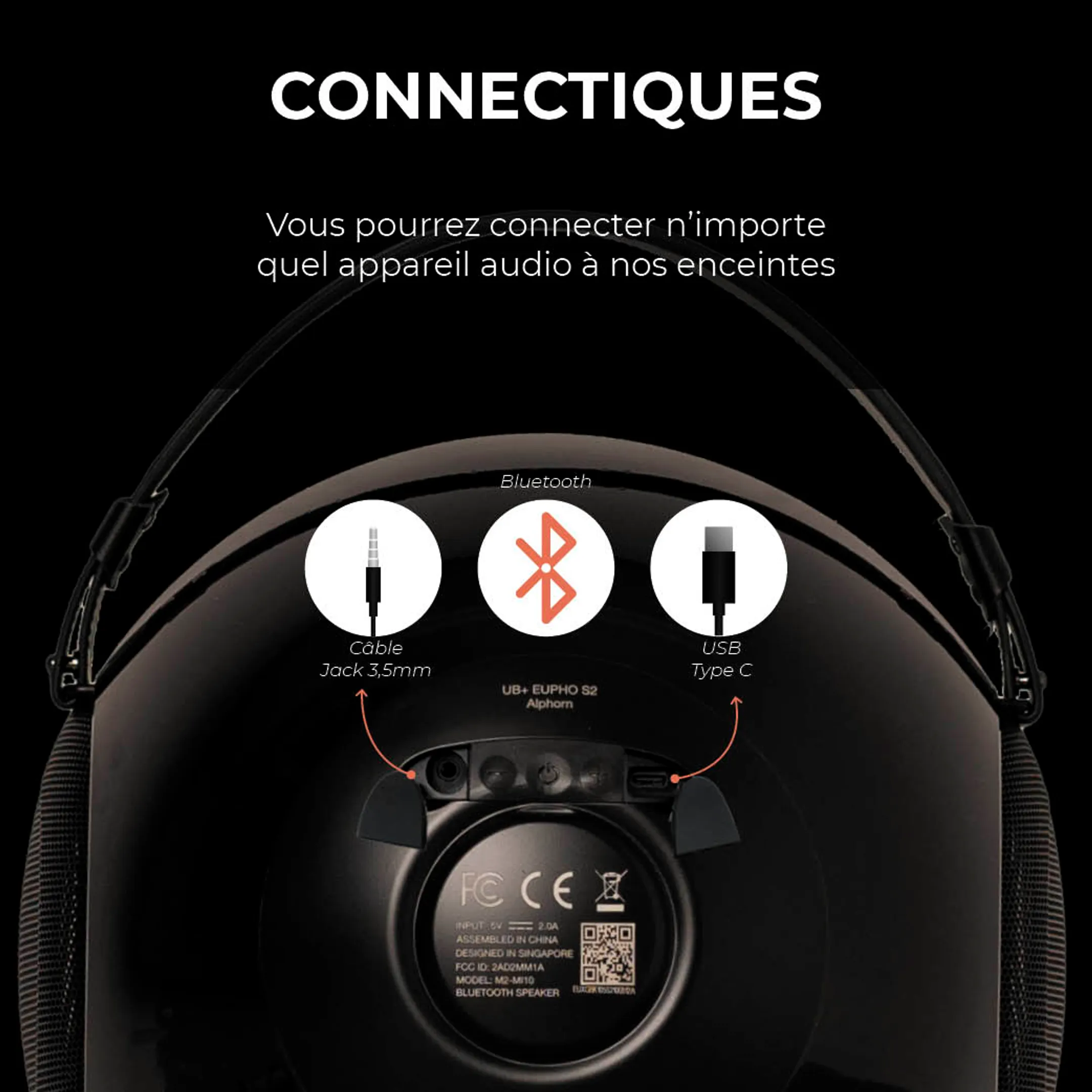 UB+ Enceinte Bluetooth Eupho S2 Alphorn - Blanc image