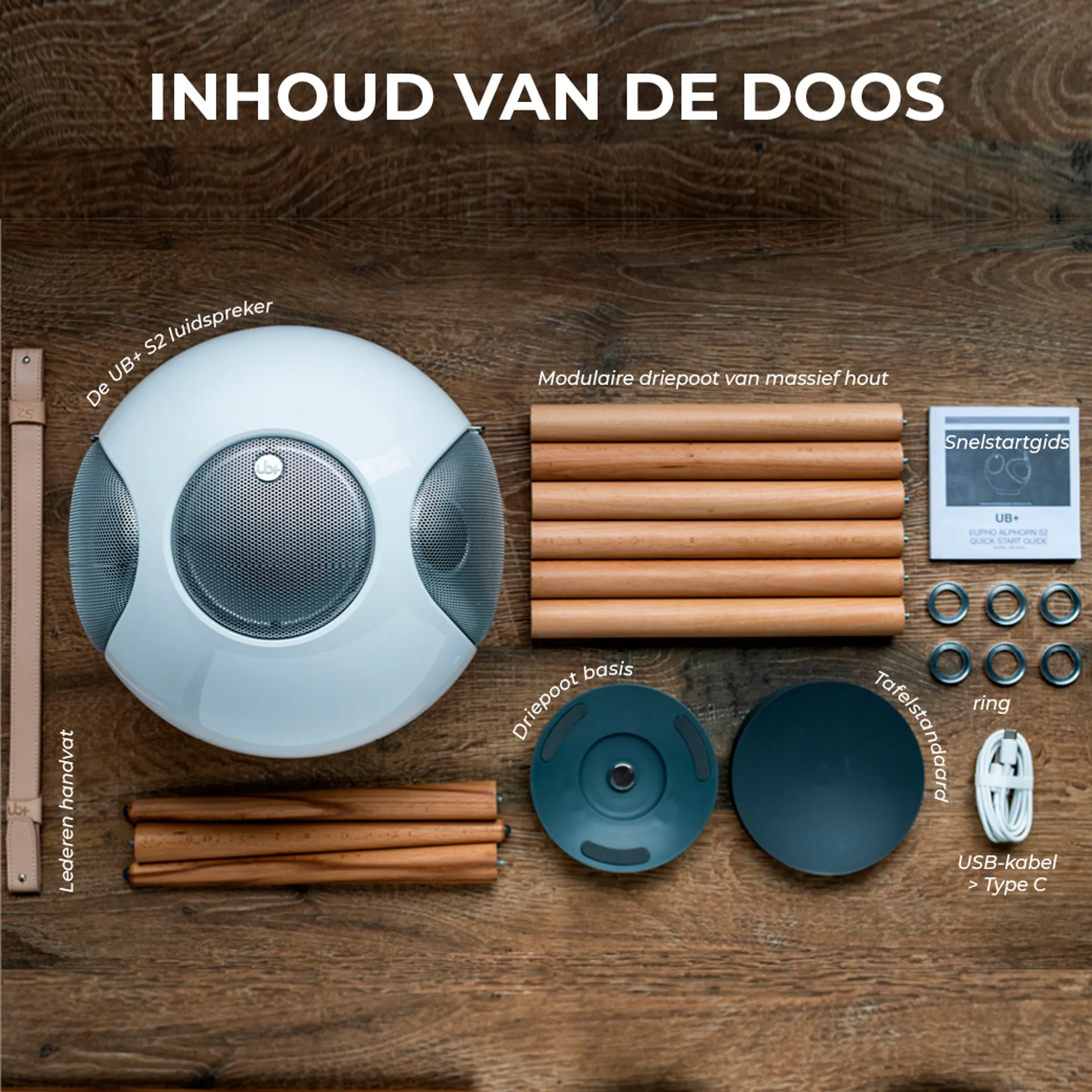 UB+ Bluetooth Speaker Eupho S2 Alphorn - Wit image