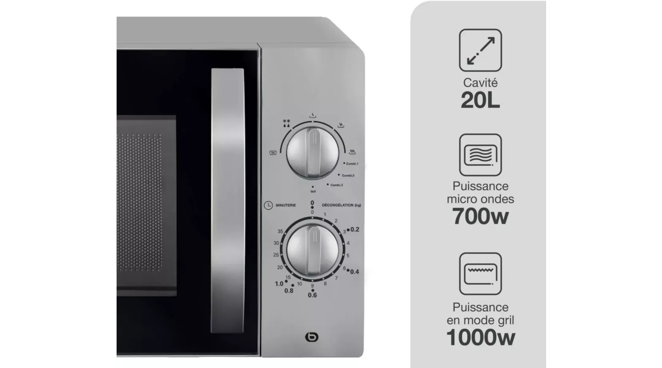 Essentiel-B Micro-ondes EG204s Titane image