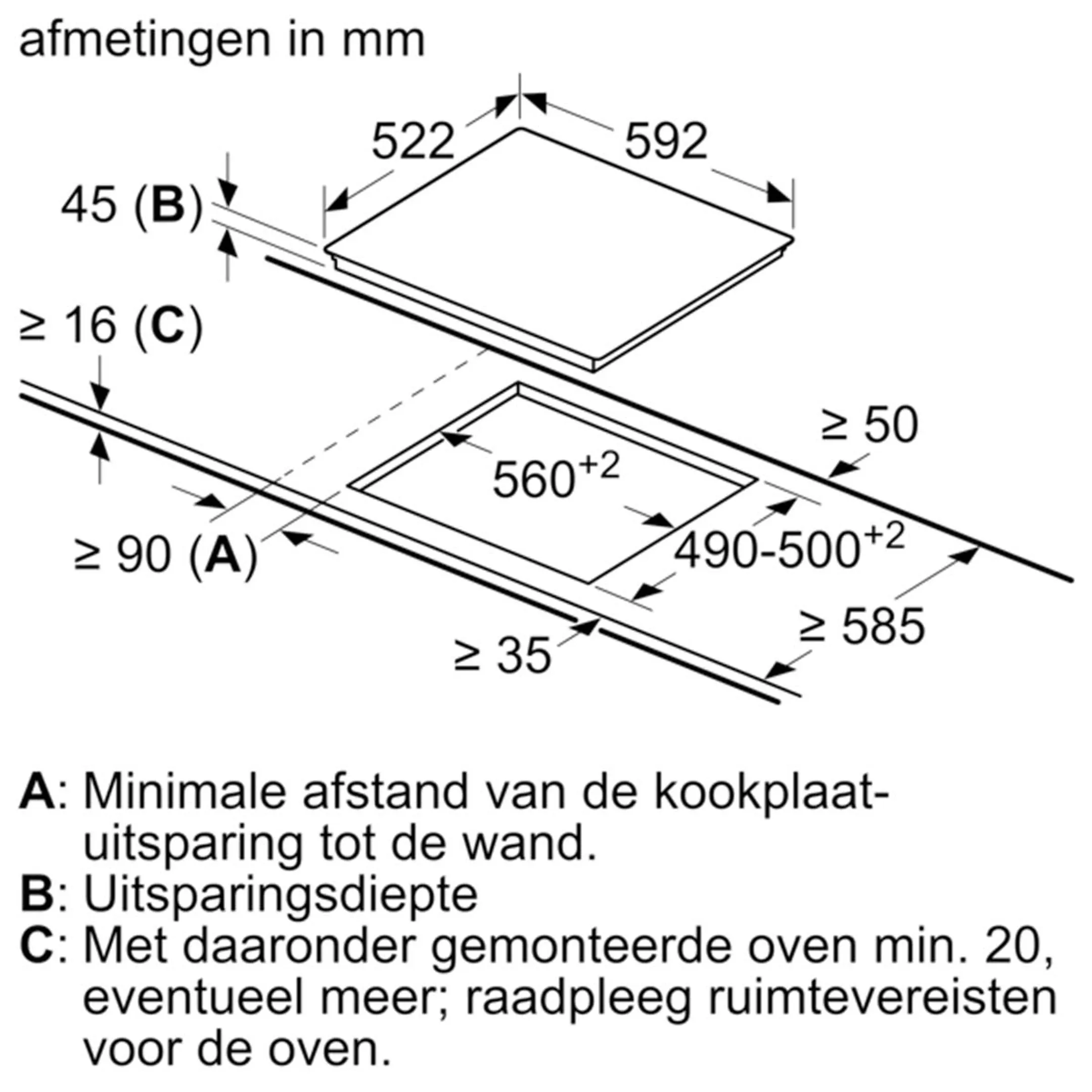 Bosch Vitrokeramisch kookplaat PKE61RBA2E image