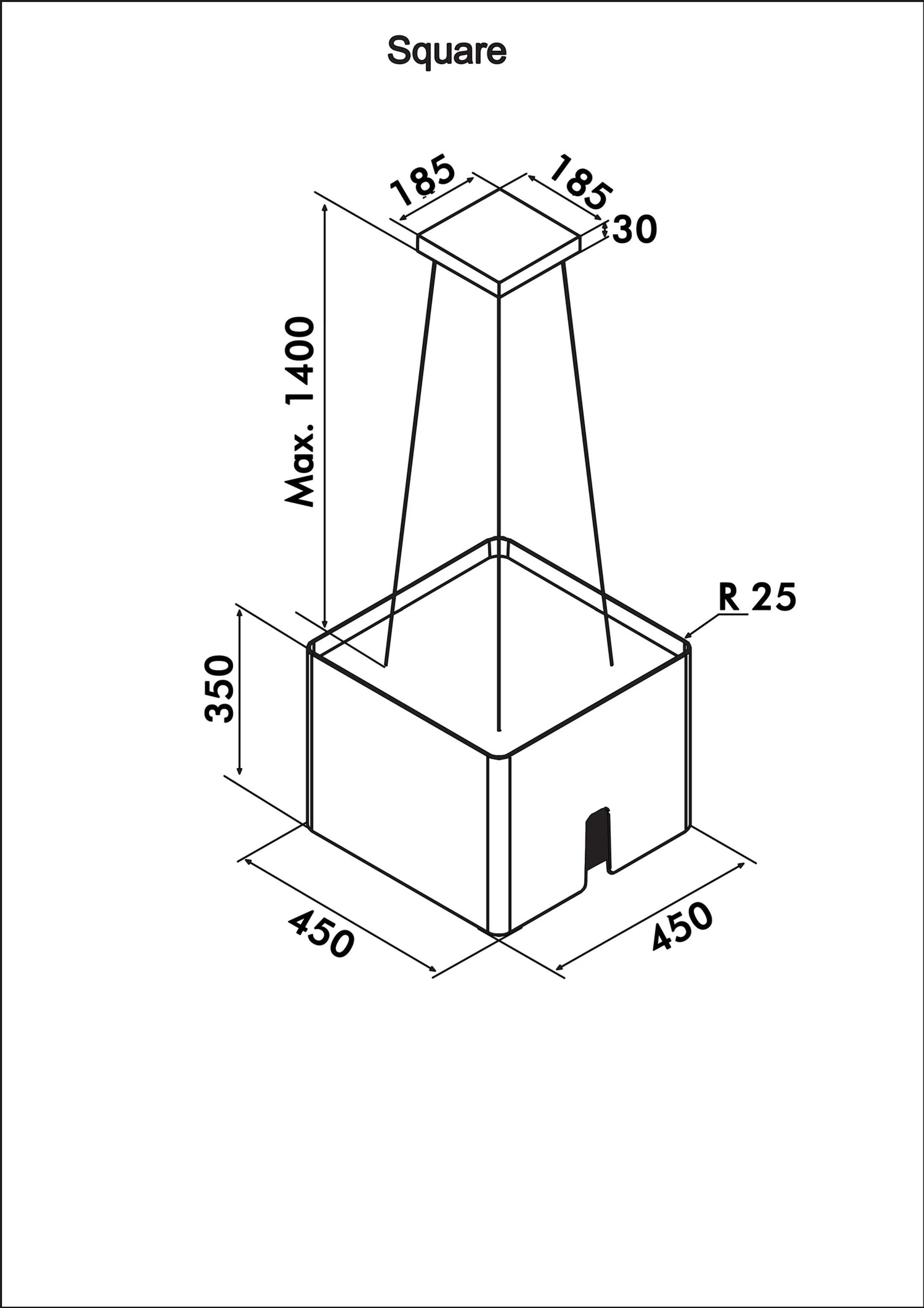 Airforce Hotte îlot SQUAREBKTLC image