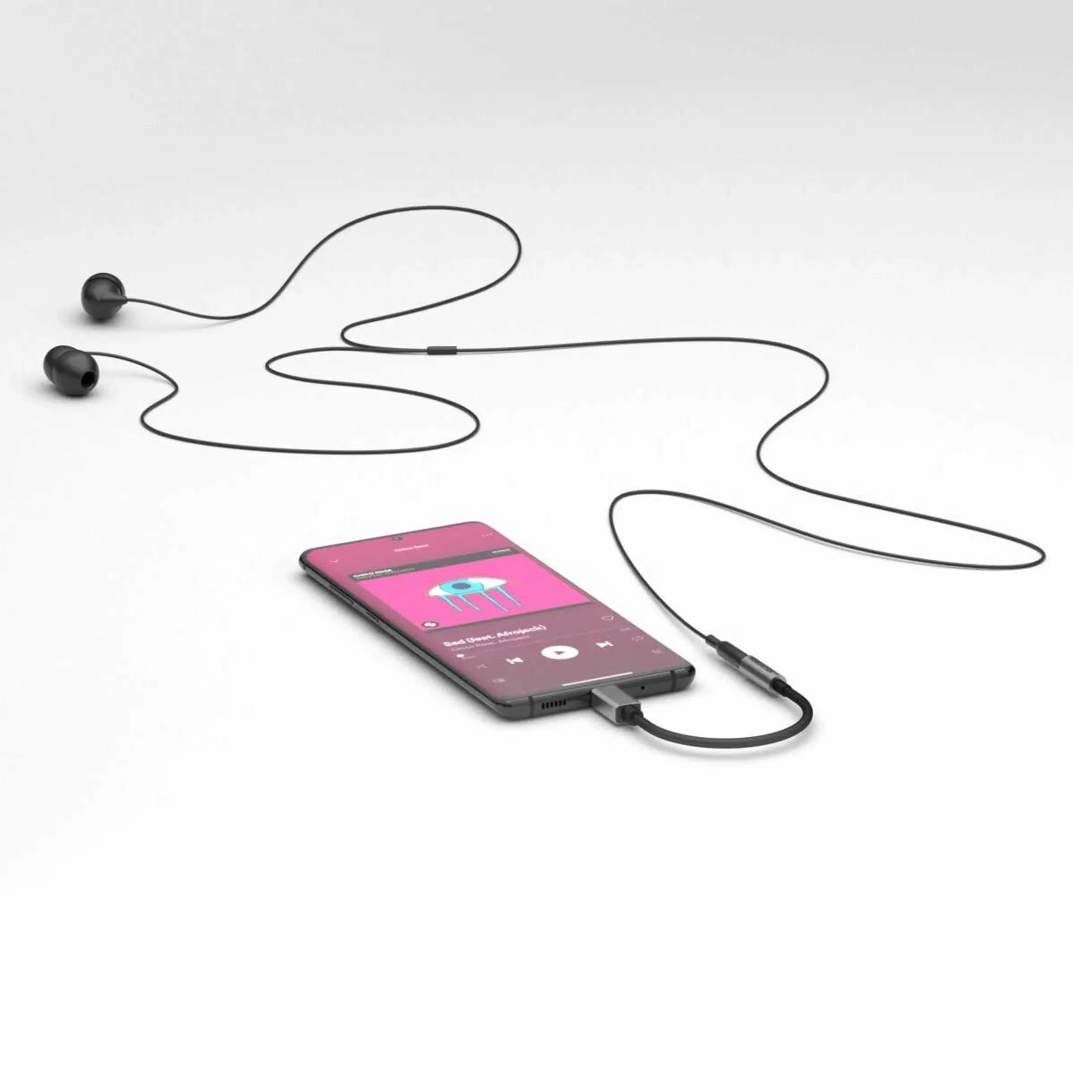 Marmitek Mini jack (3,5 mm, Female) naar USB C-adapter Connect - 15 cm image