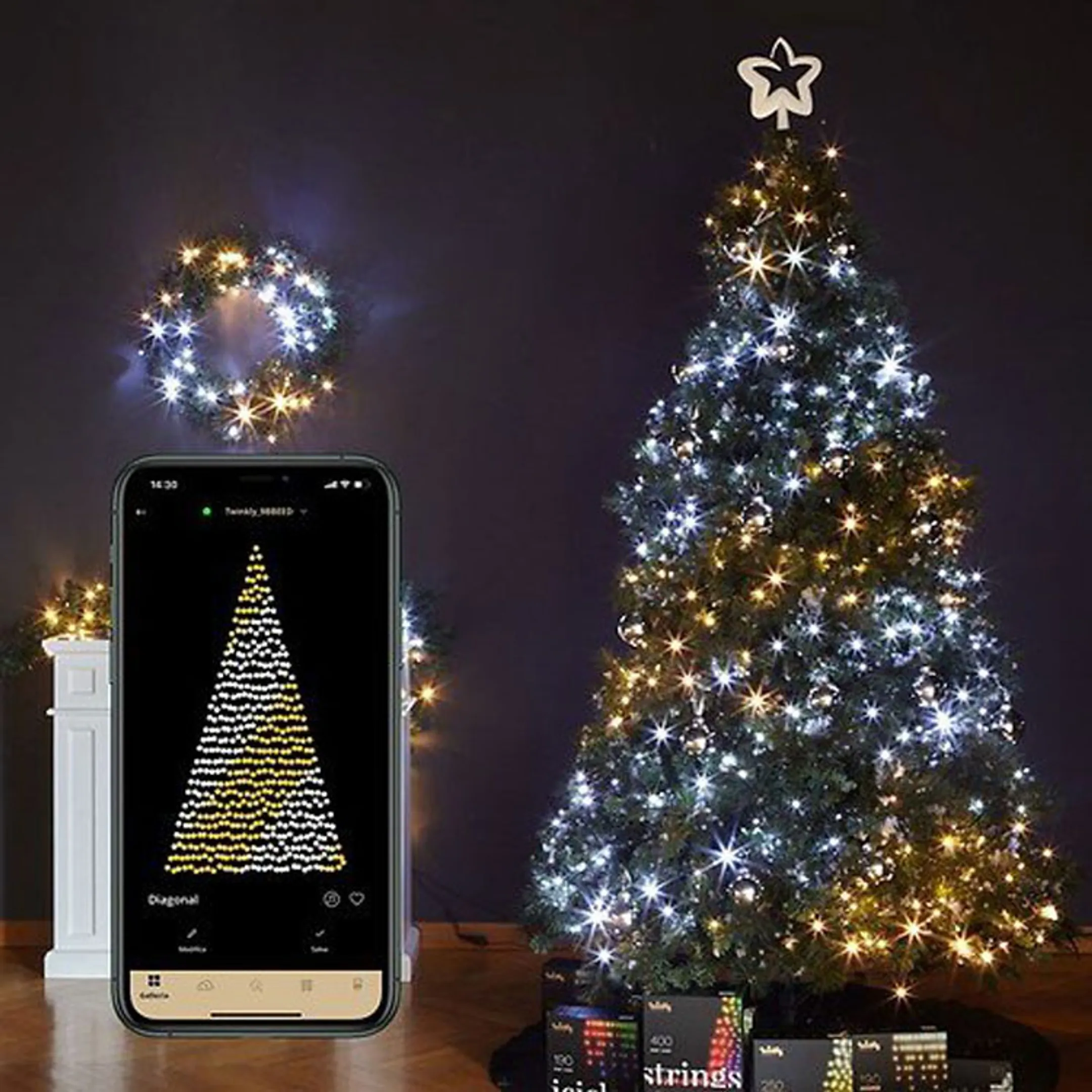 Twinkle Strings Gold Edition - 400 LED's Amber & White image