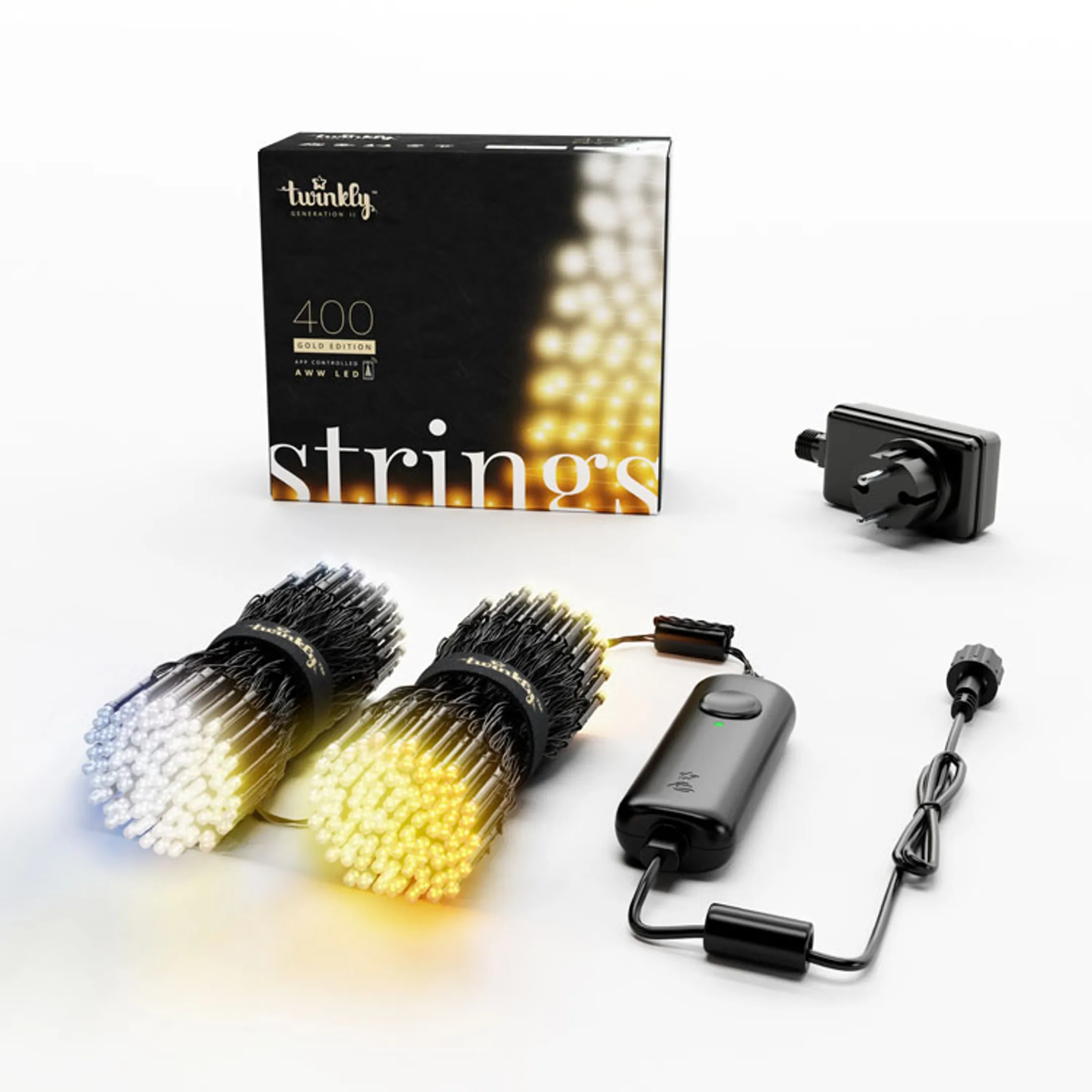 Twinkle Strings Gold Edition - 400 LED's Amber & White image