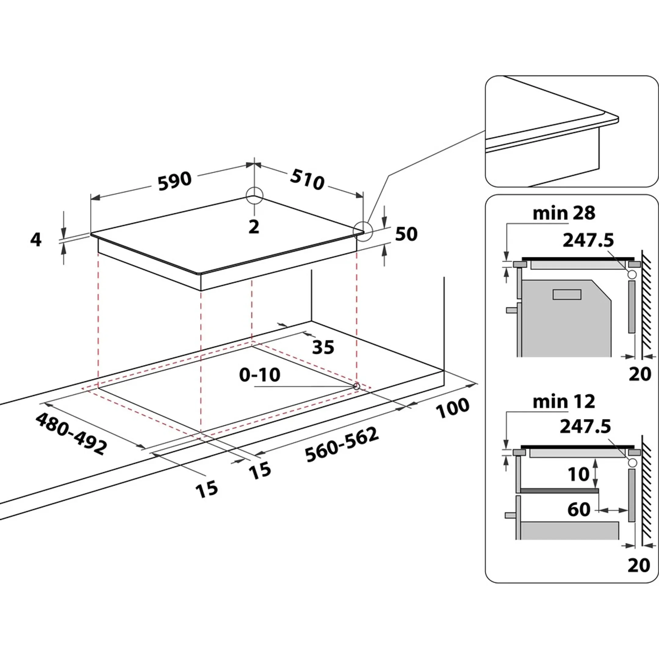 Whirlpool Inductiekookplaat WL S6960 BF image