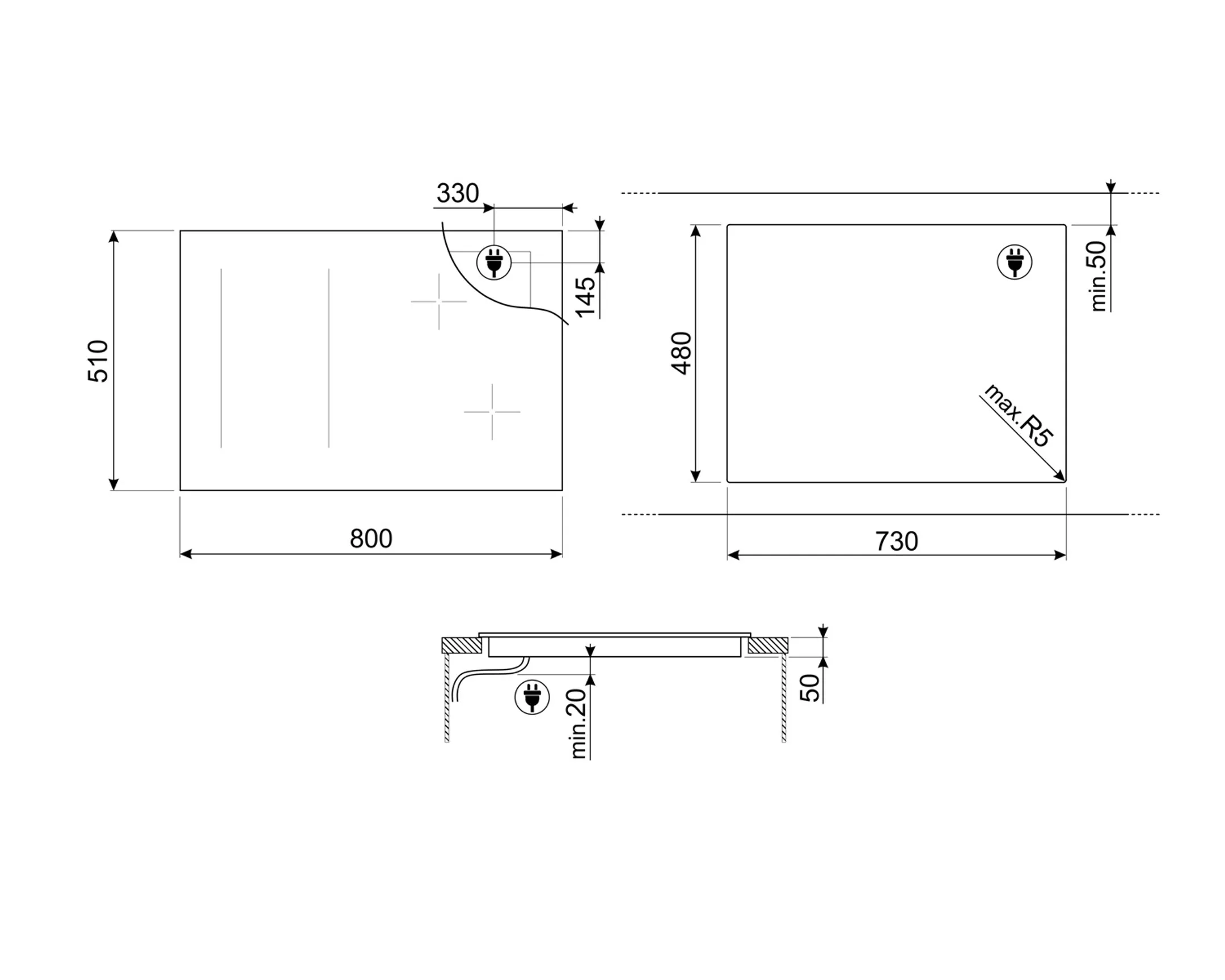 Smeg Inductiekookplaat SIM3844D image