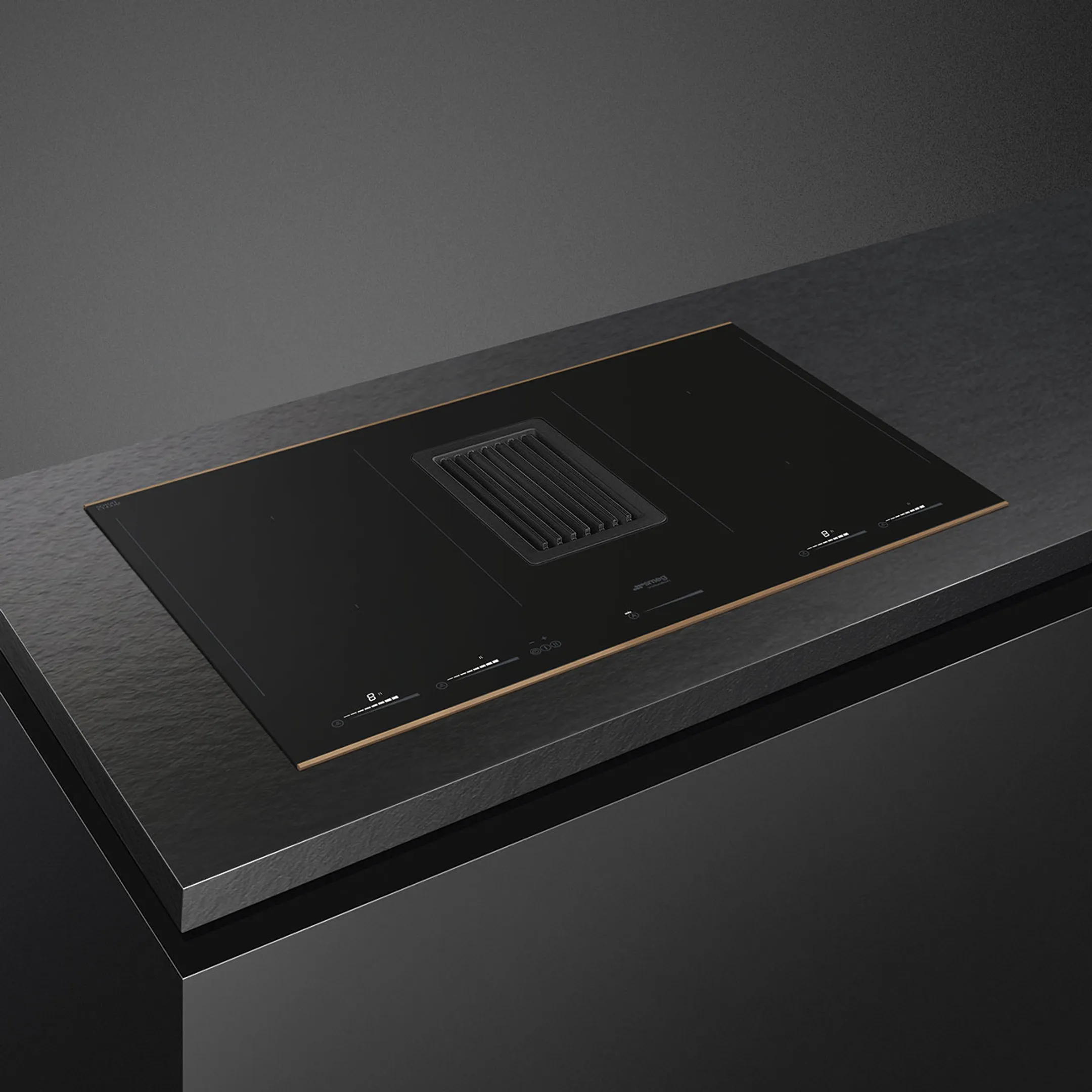 Smeg Taque avec hotte intégrée HOBD682R1 image