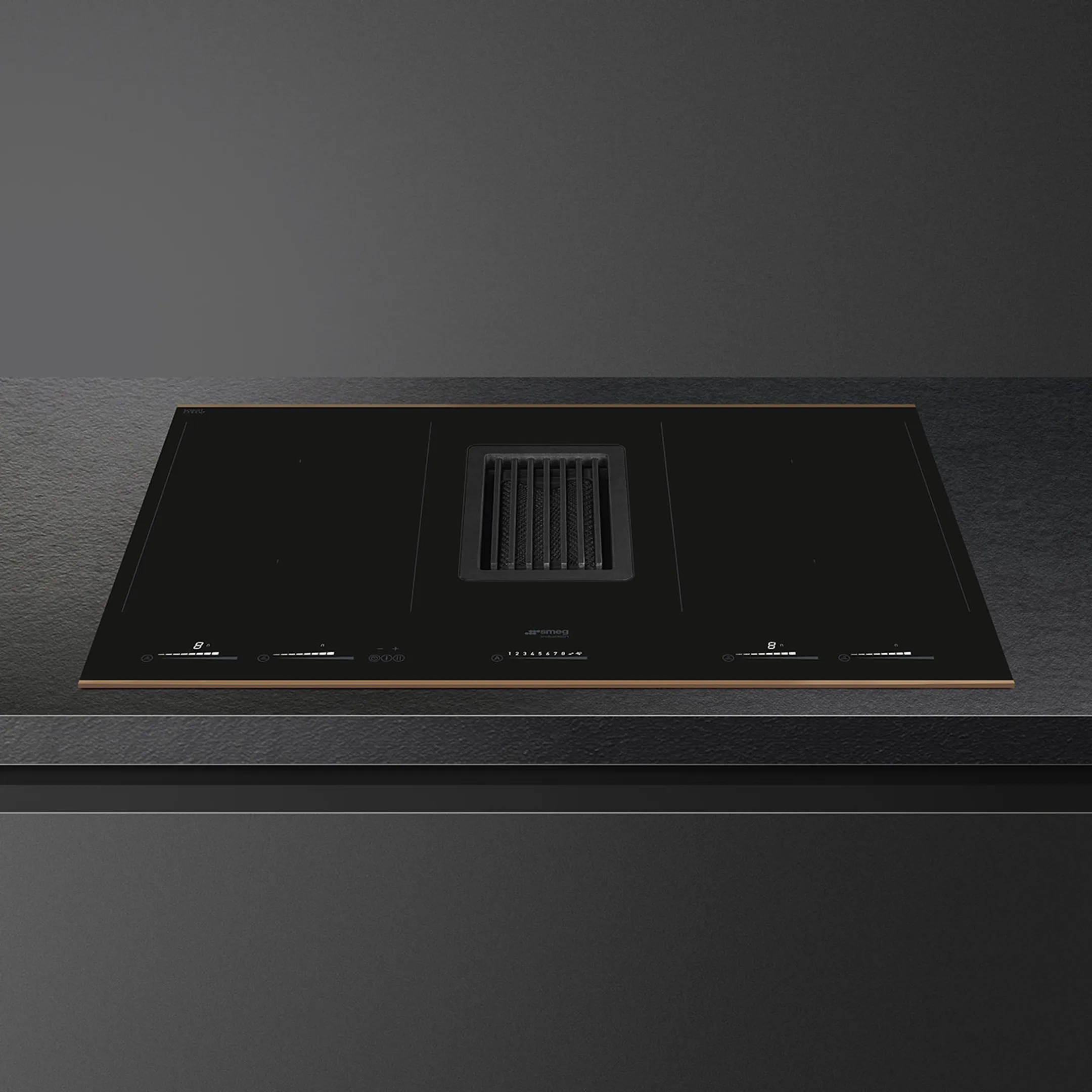 Smeg Taque avec hotte intégrée HOBD682R1 image