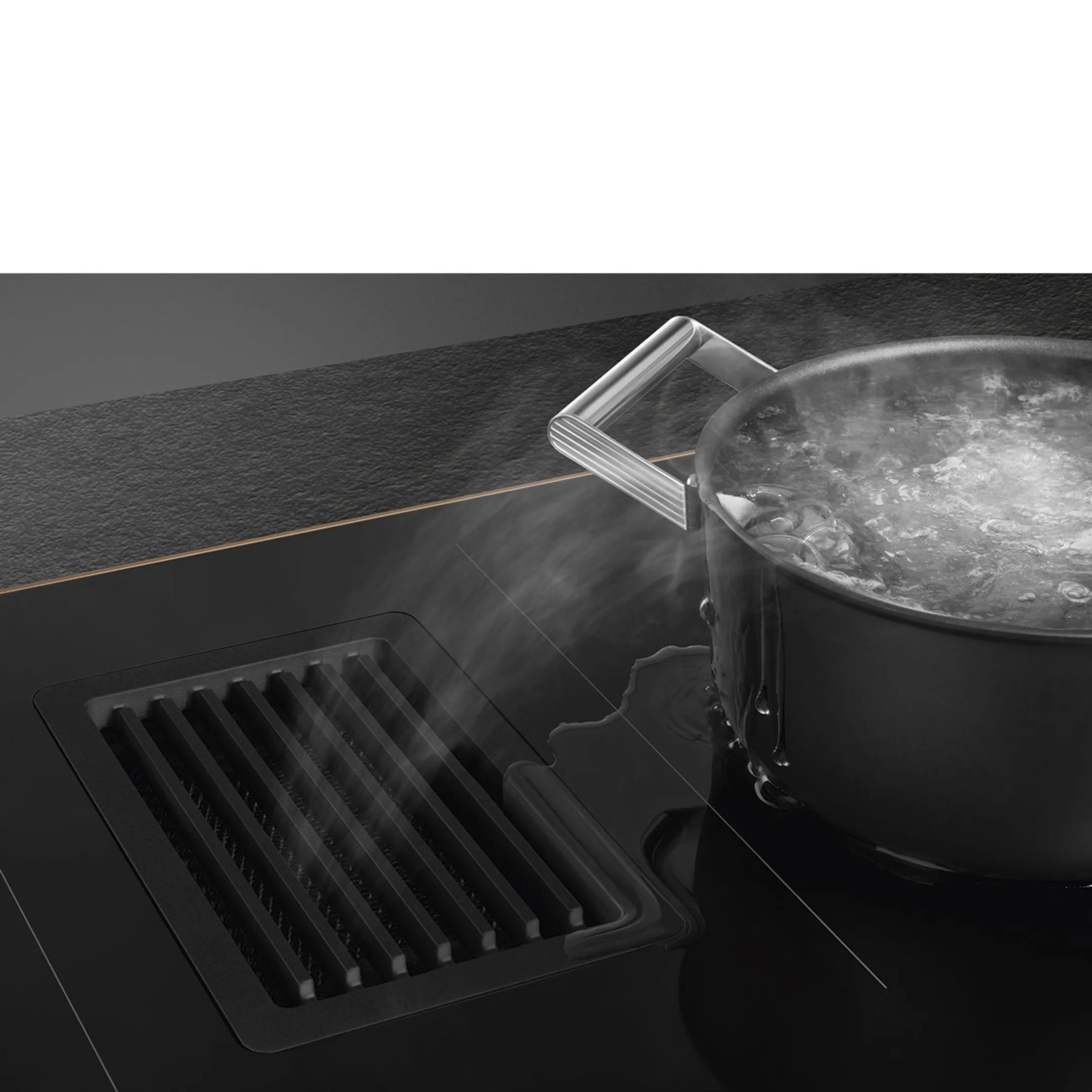 Smeg Taque avec hotte intégrée HOBD682R1 image