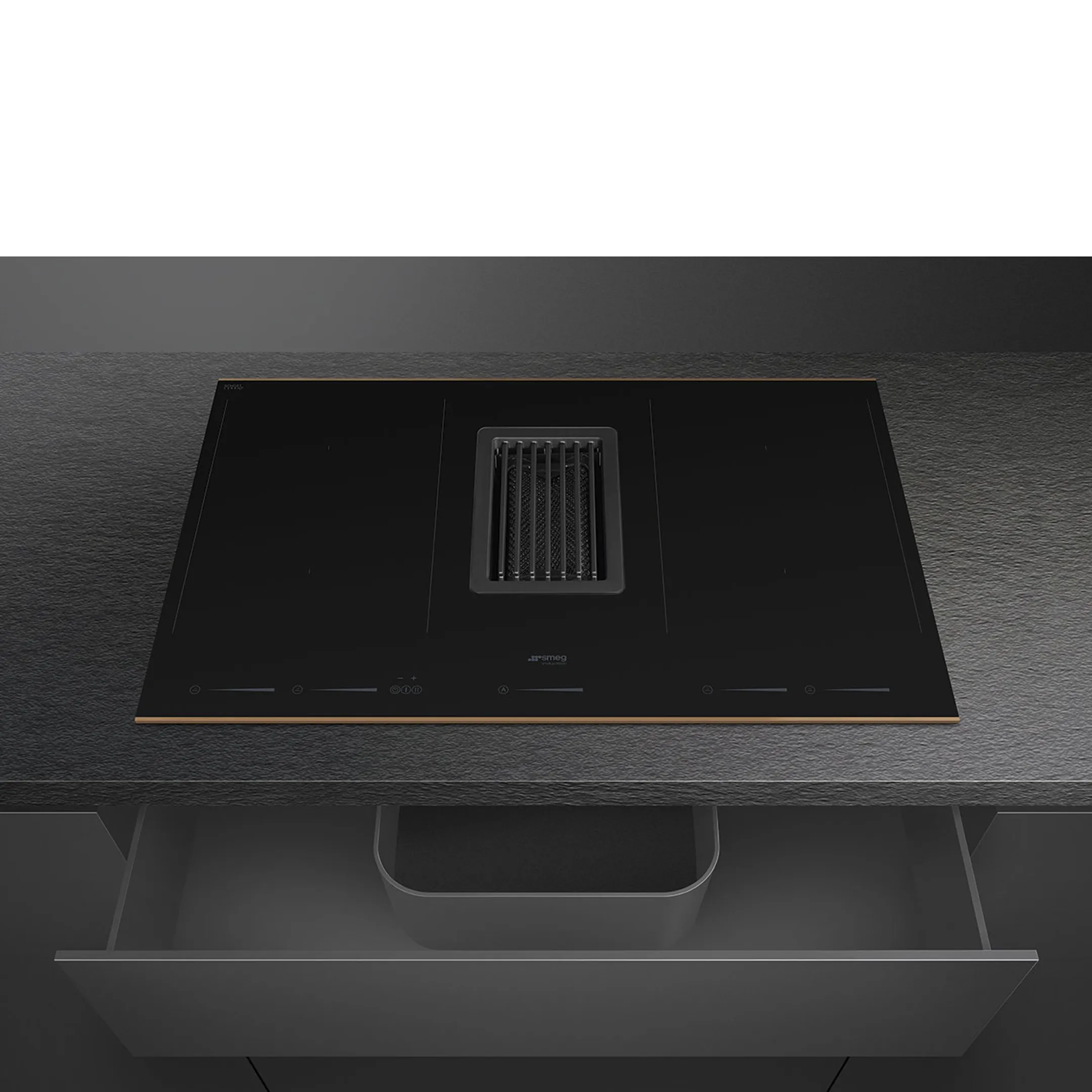 Smeg Taque avec hotte intégrée HOBD682R1 image