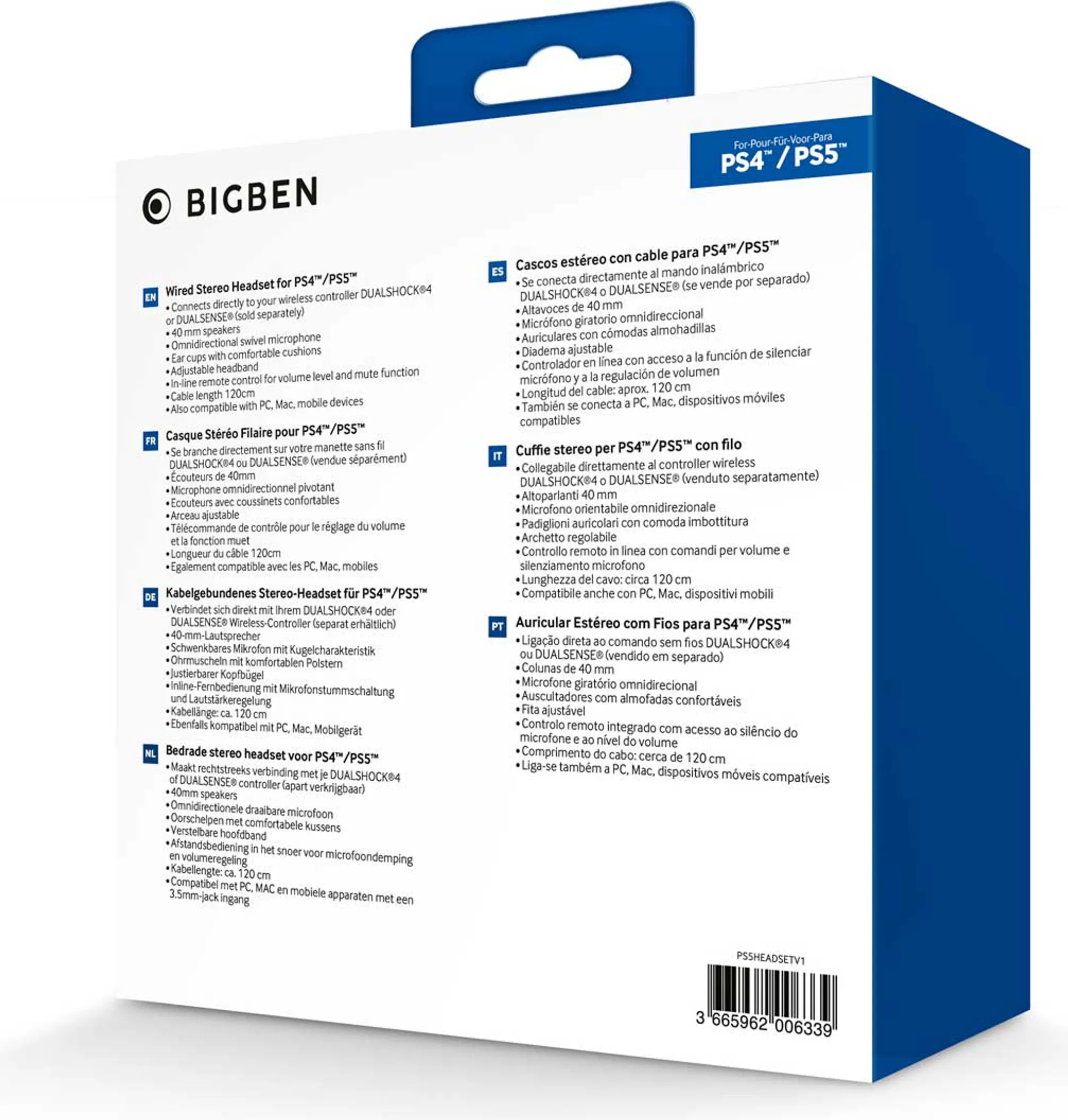 BigBen Stereo gaming headset voor PS5 image