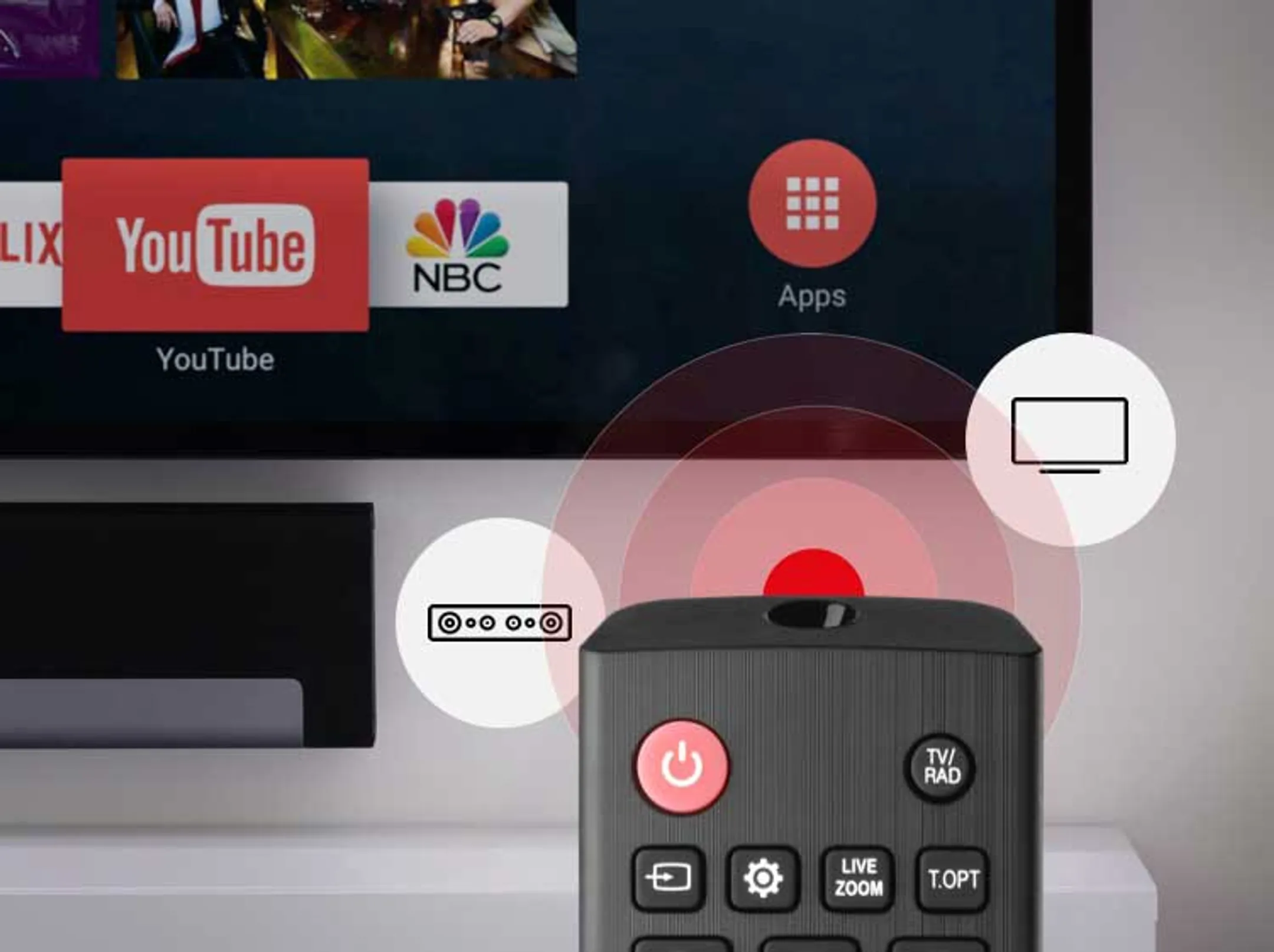 One For All Vervangafstandsbediening voor LG TV URC 4911 image