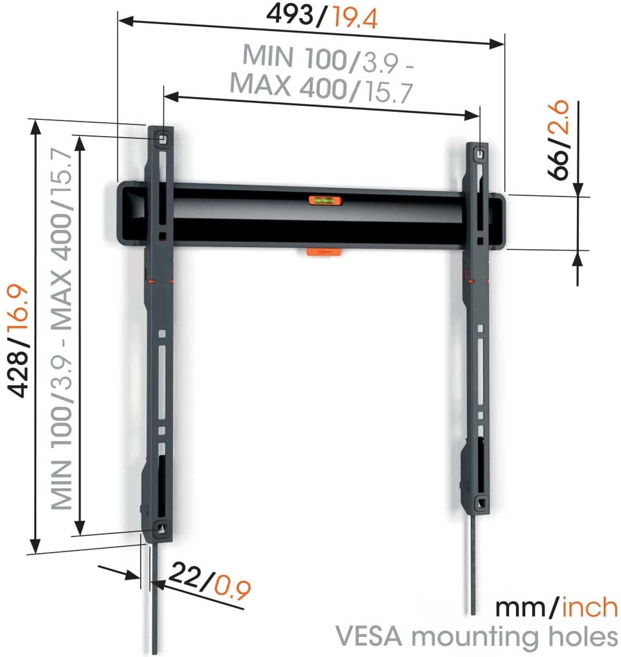 Vogels Platte TV-beugel TVM 3405 - 32" tot 77" image